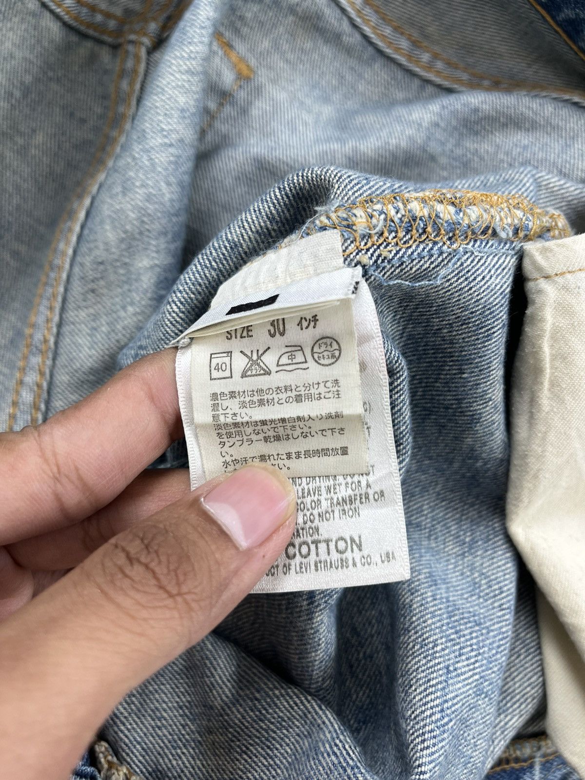 Levi's Vintage Clothing 🇮🇩1990s Vintage Levis 501 30x32 Straight Leg Blue Jeans Size US 30 / EU 46 - 14 Thumbnail