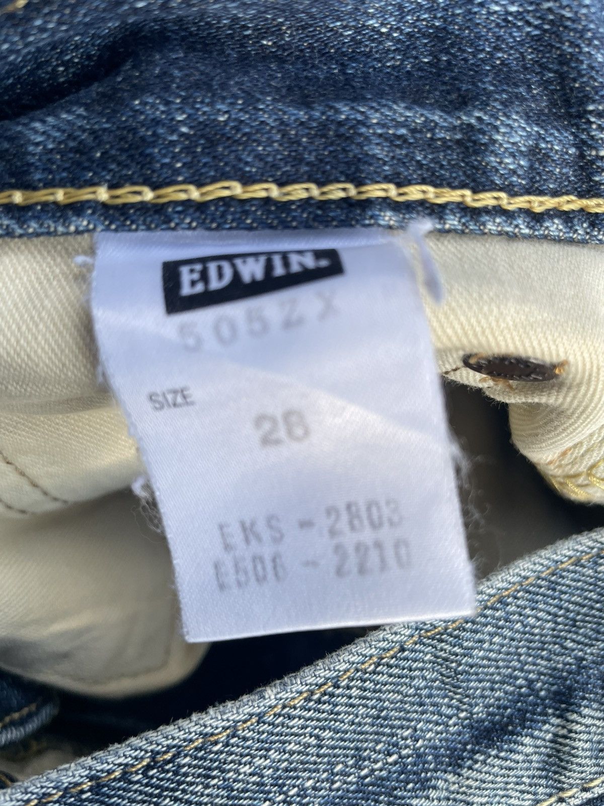 Edwin Vintage Edwin 505ZX Selvedge Distresed Denim Size US 31 - 20 Thumbnail