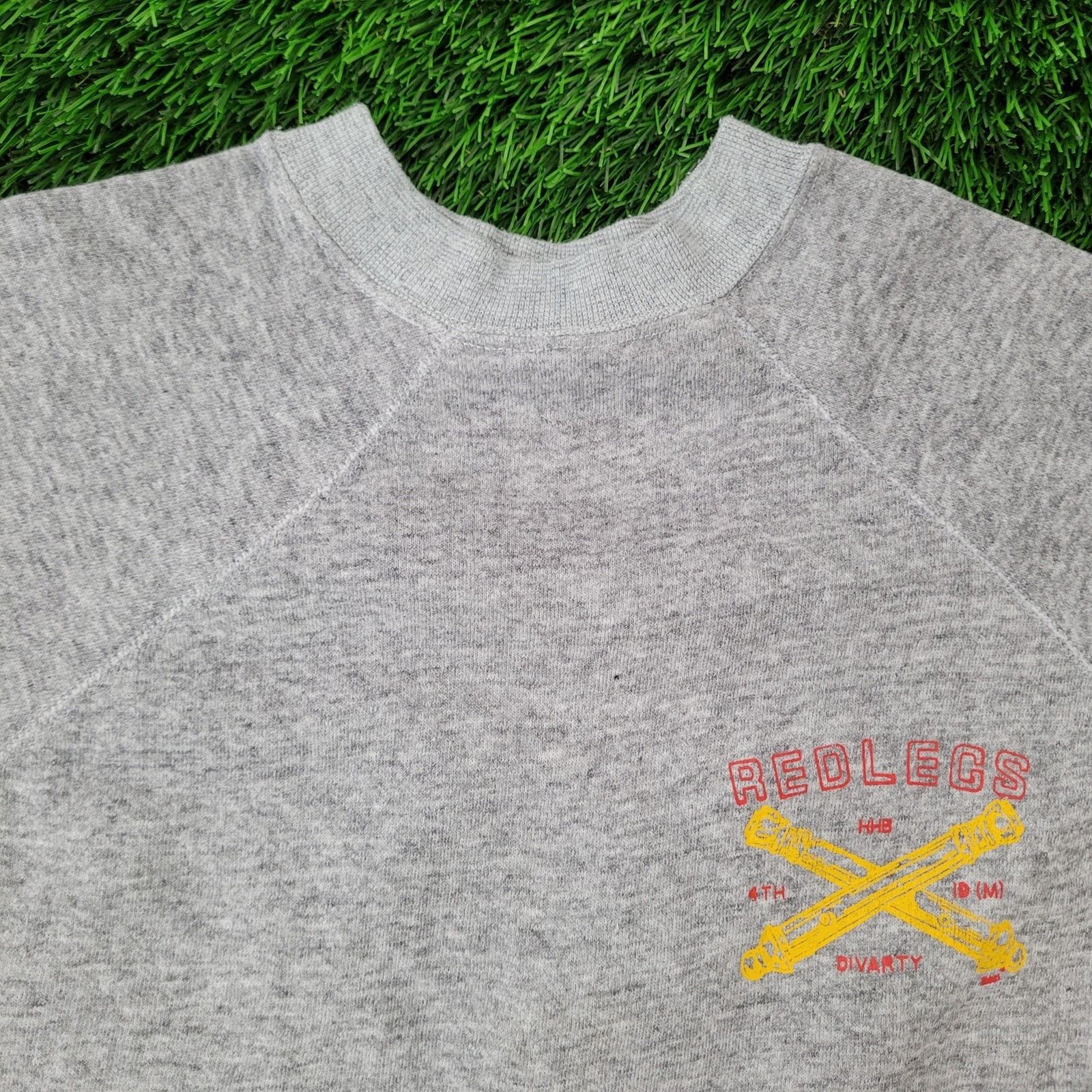 Vintage VTG 80s US Army Redlegs Military Sweatshirt M 21x24 Raglan Size US M / EU 48-50 / 2 - 2 Thumbnail