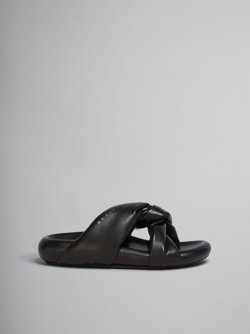 Marni oc11z0525 Twisted Leather Bubble Sandal in Black Size US 9 / IT 39 - 4 Thumbnail