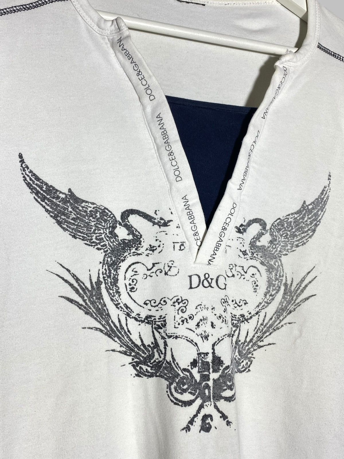 Other 🔥 00s D&G SKULL CROSS WINGS TEE ITALIAN VINTAGE SEXY FIT Size US M / EU 48-50 / 2 - 3 Thumbnail