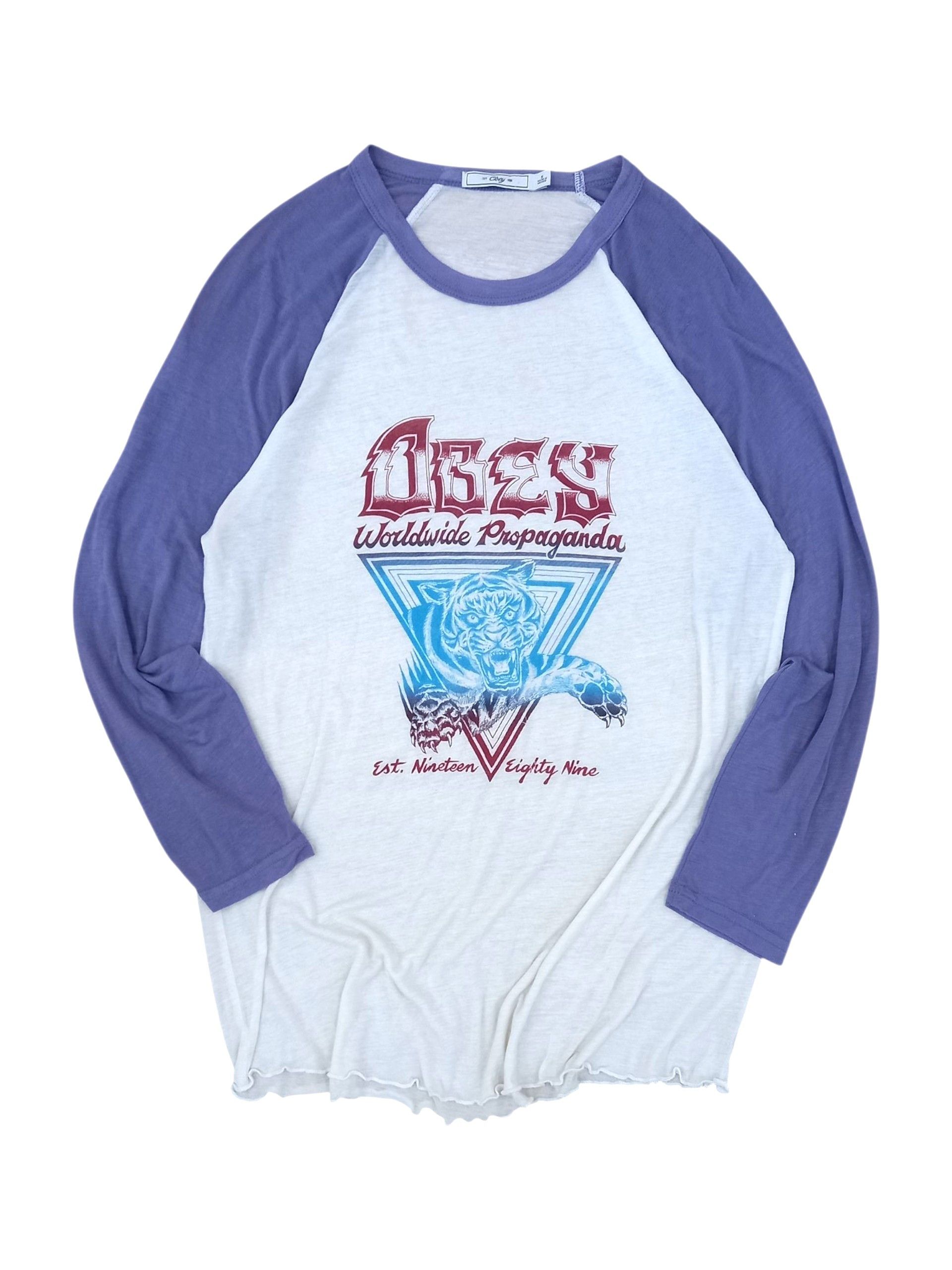 Obey Y2K Obey Worldwide Propaganda Triblend Raglan LS Size US S / EU 44-46 / 1 - 1 Thumbnail