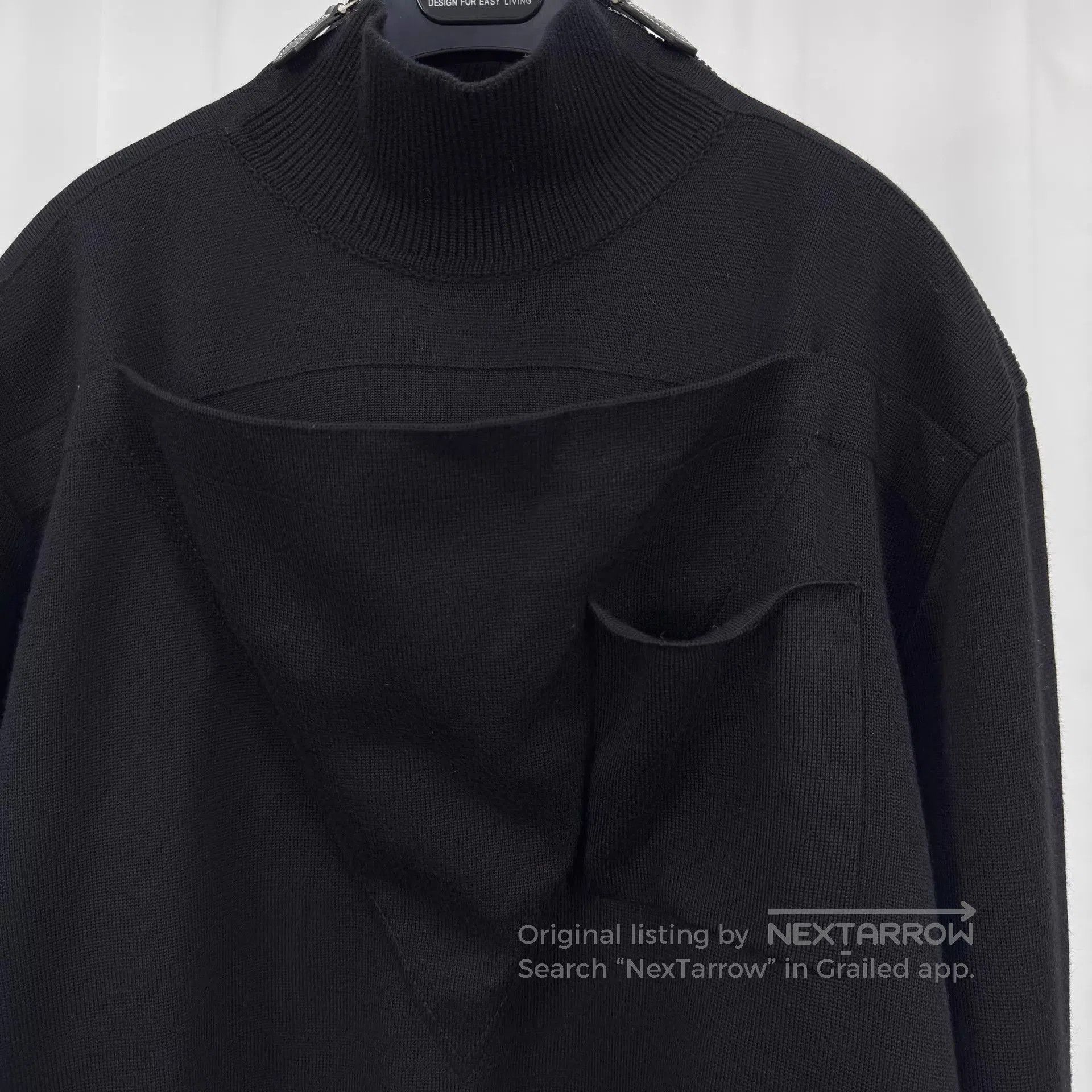 Burberry Black Turtleneck Sweater with Chest Pocket. Size US L / EU 52-54 / 3 - 3 Thumbnail