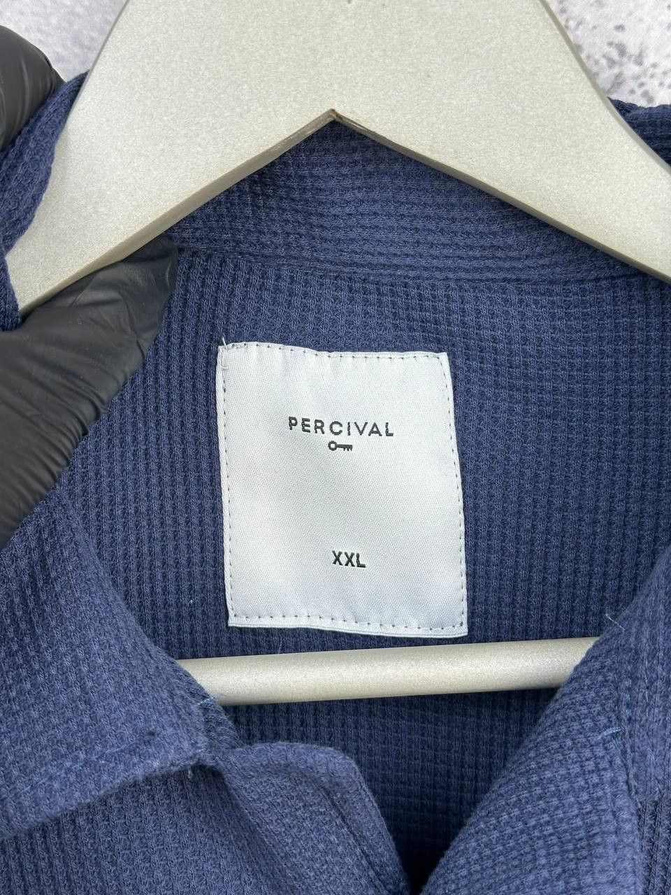 Percival Percival Cuban Collar Waffle Shirt Navy Short Sleeve Size US XXL / EU 58 / 5 - 8 Thumbnail