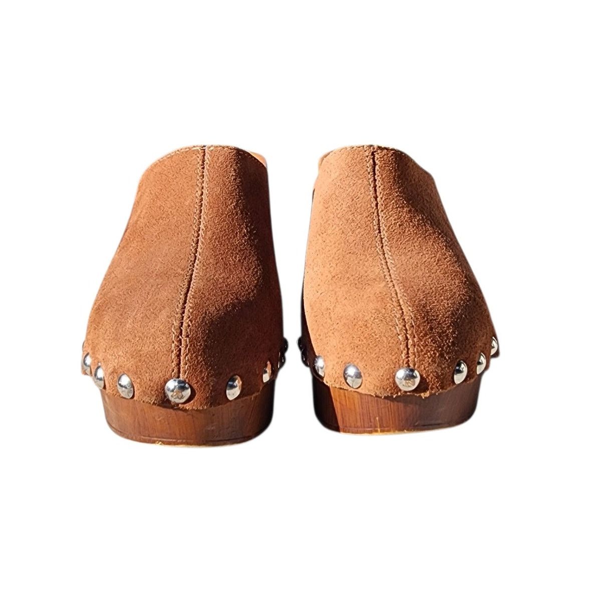 Designer Etre Studded Suede Clog Platform Mules 39 Size US 8.5 / IT 38.5 - 3 Thumbnail