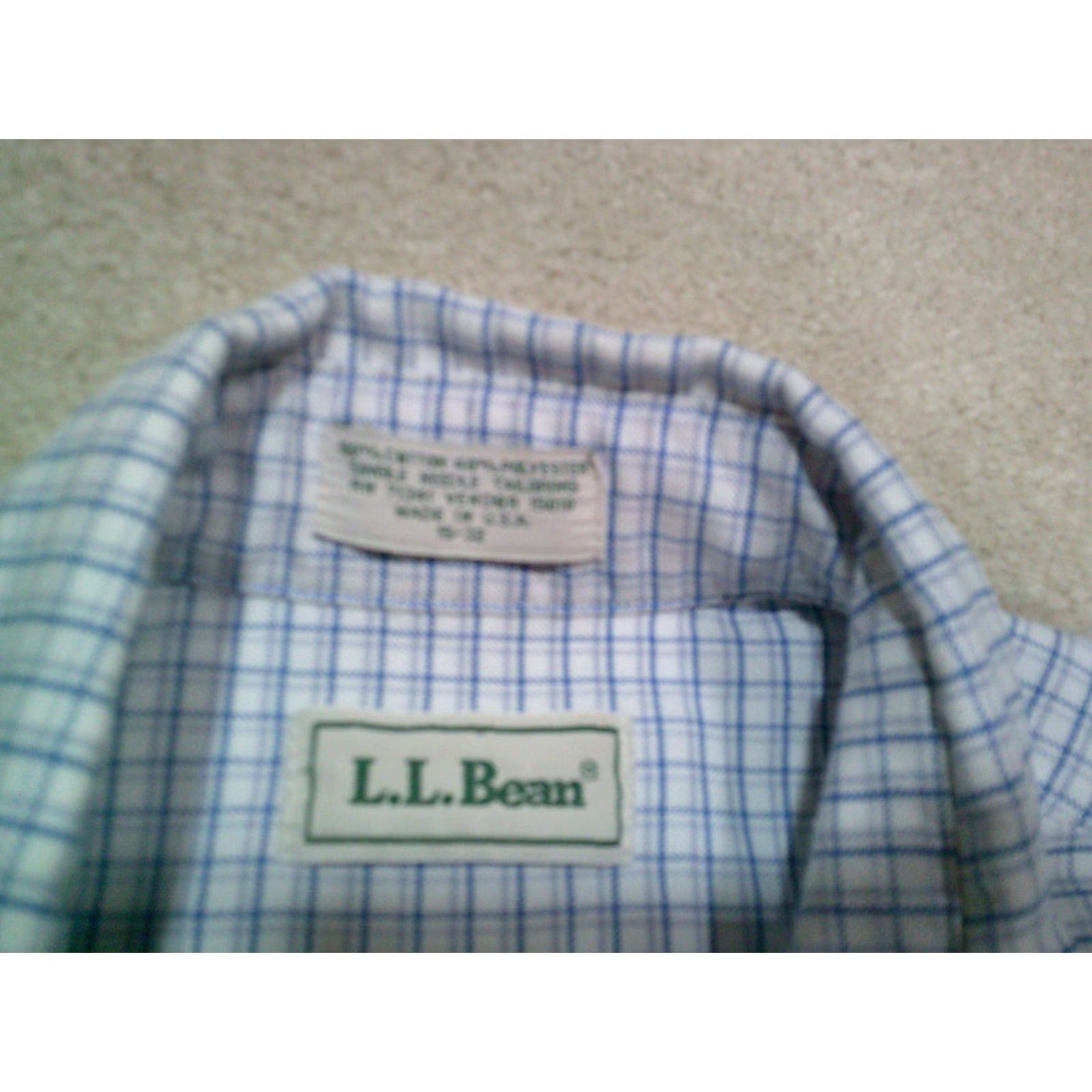 Vintage VINTAGE LL Bean Button-Up Shirt Mens Medium 15.5 Blue Check Pocket 80s Size US M / EU 48-50 / 2 - 5 Thumbnail