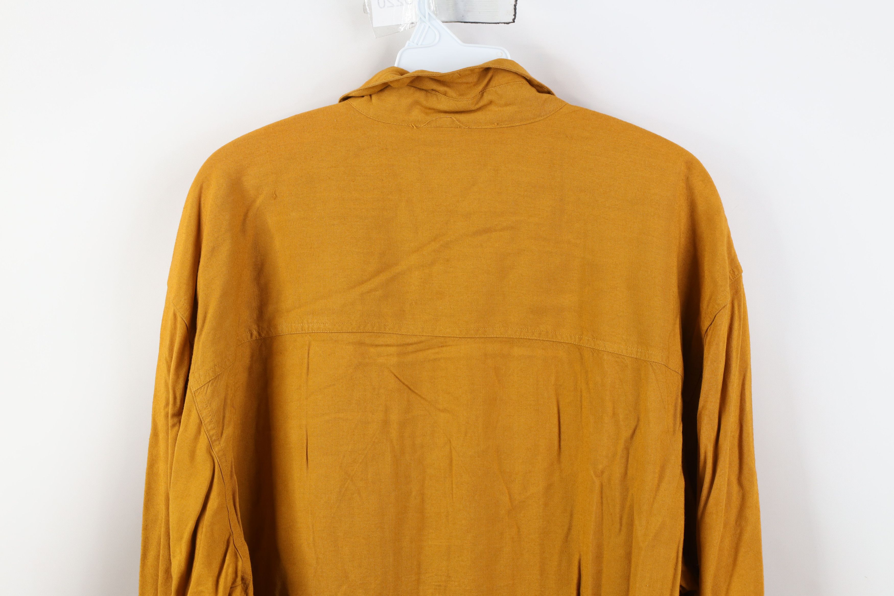 Vintage Vintage 90s Streetwear Pigment Dye Button Shirt Orange Size US L / EU 52-54 / 3 - 14 Thumbnail