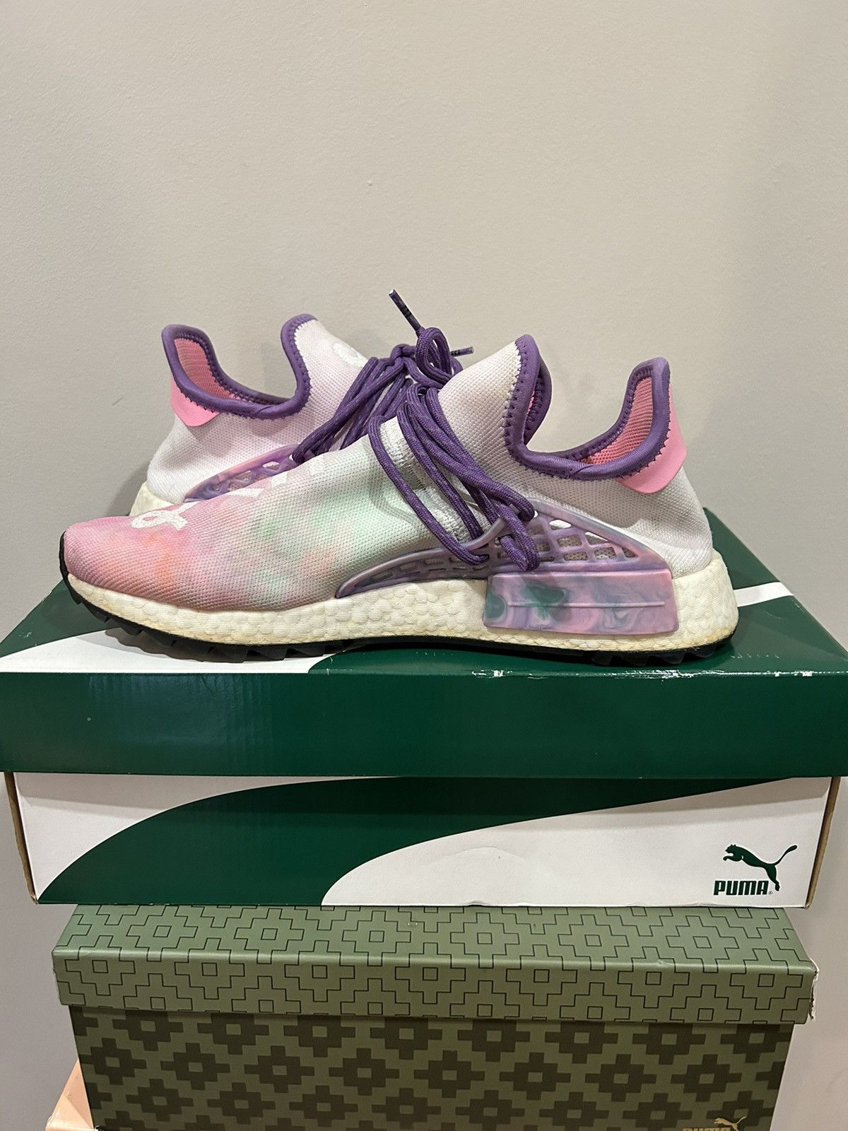 Adidas × Pharrell Adidas Pharrell x NMD Human Race Trail 'Holi Festival' |Pink Size US 11 / EU 44 - 3 Thumbnail