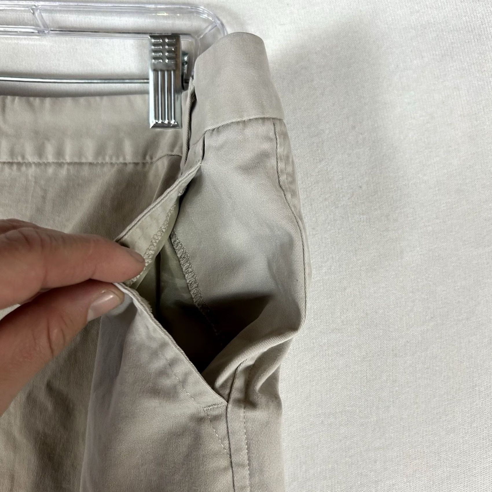 Banana Republic Banana Republic Pants Womens Size 14 Beige Straight Leg Stretch Twill Front Flat Front City Preppy Dress Pants Mens? Ladies Size 36" / US 14 / IT 50 - 4 Thumbnail