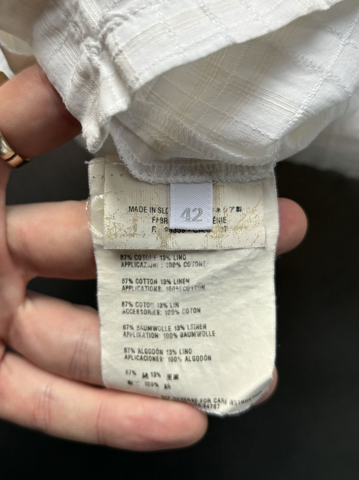Prada 2000s Prada Sport Shirt Vintage Linen Cotton Sheer Zipper 40 Size S / US 4 / IT 40 - 7 Thumbnail