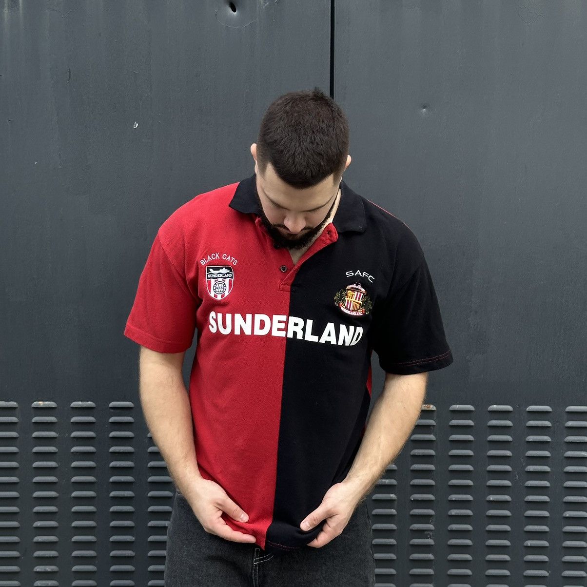 Vintage Vintage Sunderland Polo Black Cats AFC SAFC Y2K 00s Size US L / EU 52-54 / 3 - 2 Thumbnail