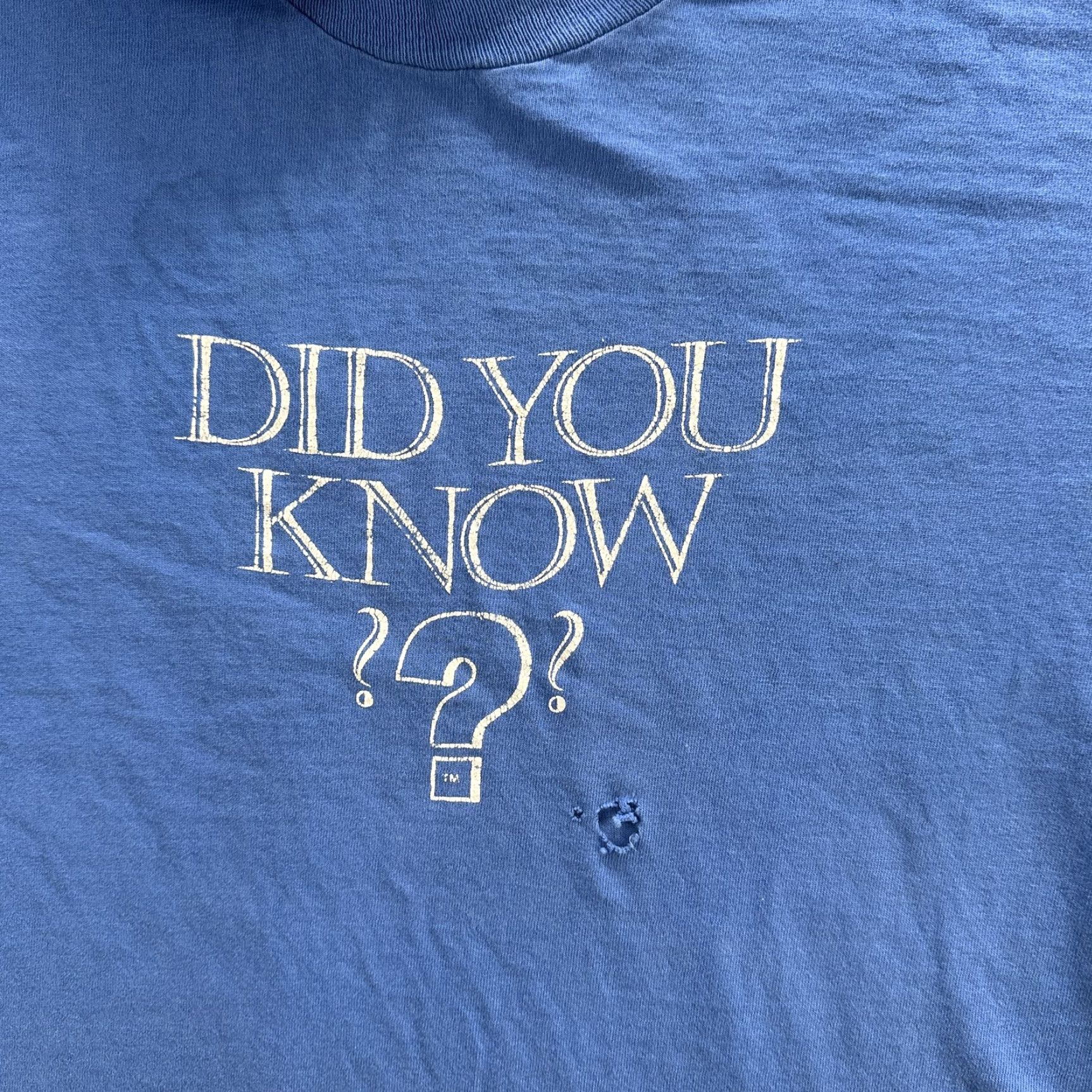Fruit Of The Loom Vintage Fruit of the Loom Mens T-Shirt XL Blue History Educational 90s Graphic Size US XL / EU 56 / 4 - 3 Thumbnail