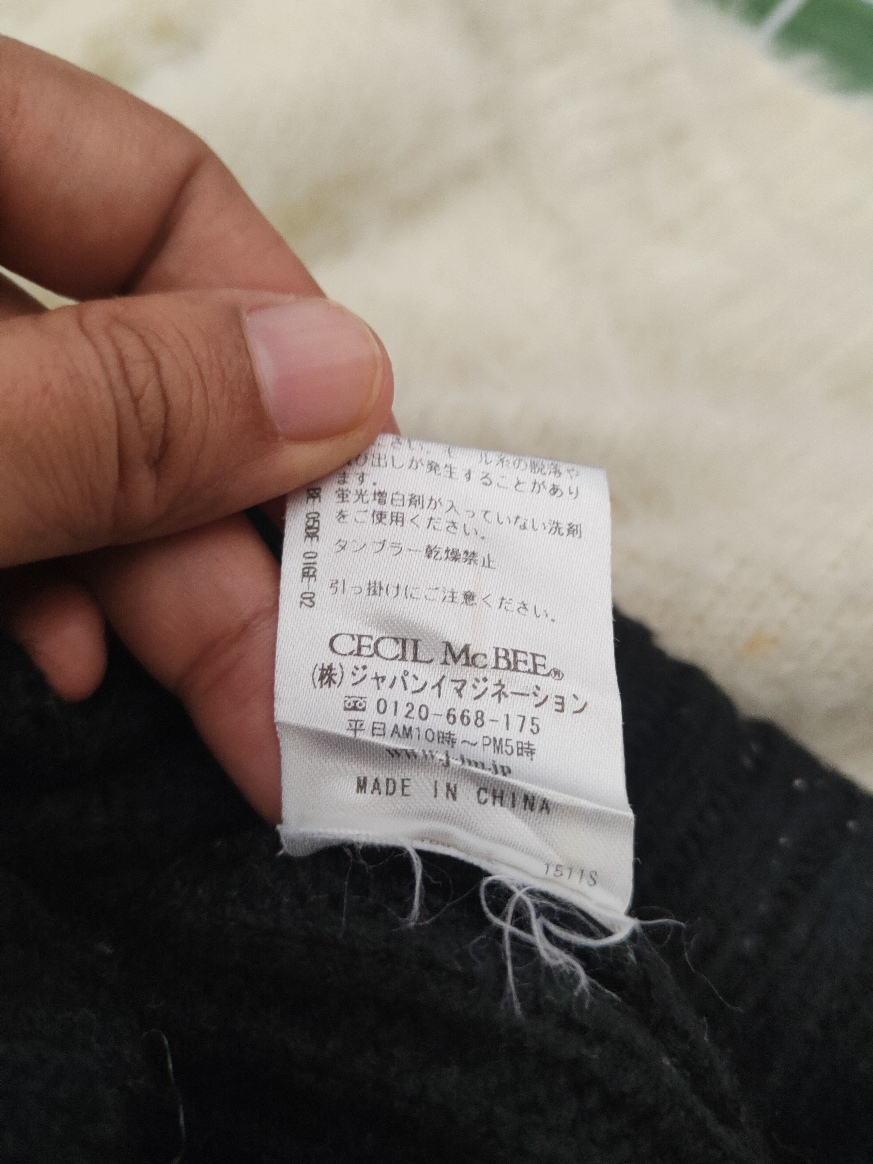 Japanese Brand DL Cecil McBee Black White Fur Mohair Knitwear #46-576 Size M / US 6-8 / IT 42-44 - 11 Thumbnail