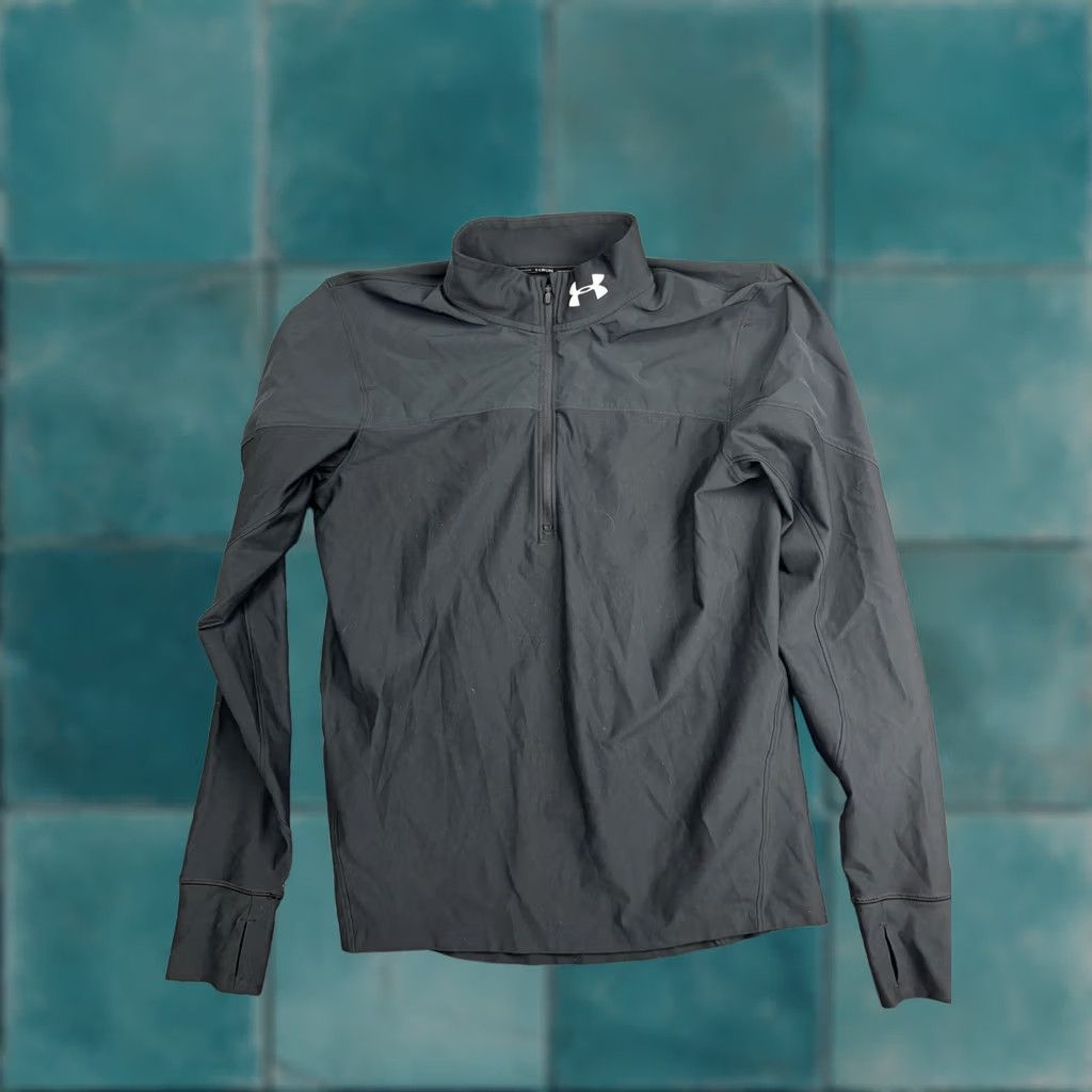 Under Armour Under Armour HeatGear Pullover Mens M 1/4 Zip Long Sleeve Running Shirt Black Size US M / EU 48-50 / 2 - 1 Thumbnail