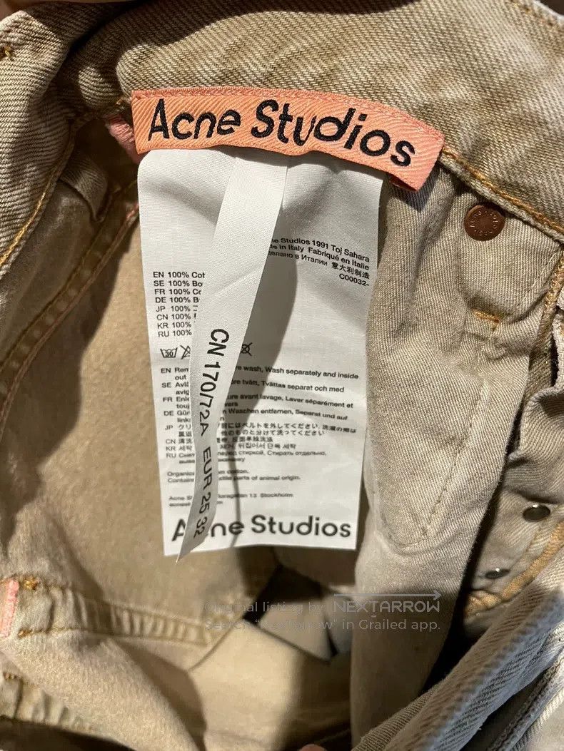 Acne Studios Acne Studios Distressed Wash Khaki Jeans Size 25" / US 0 / IT 36 - 5 Thumbnail