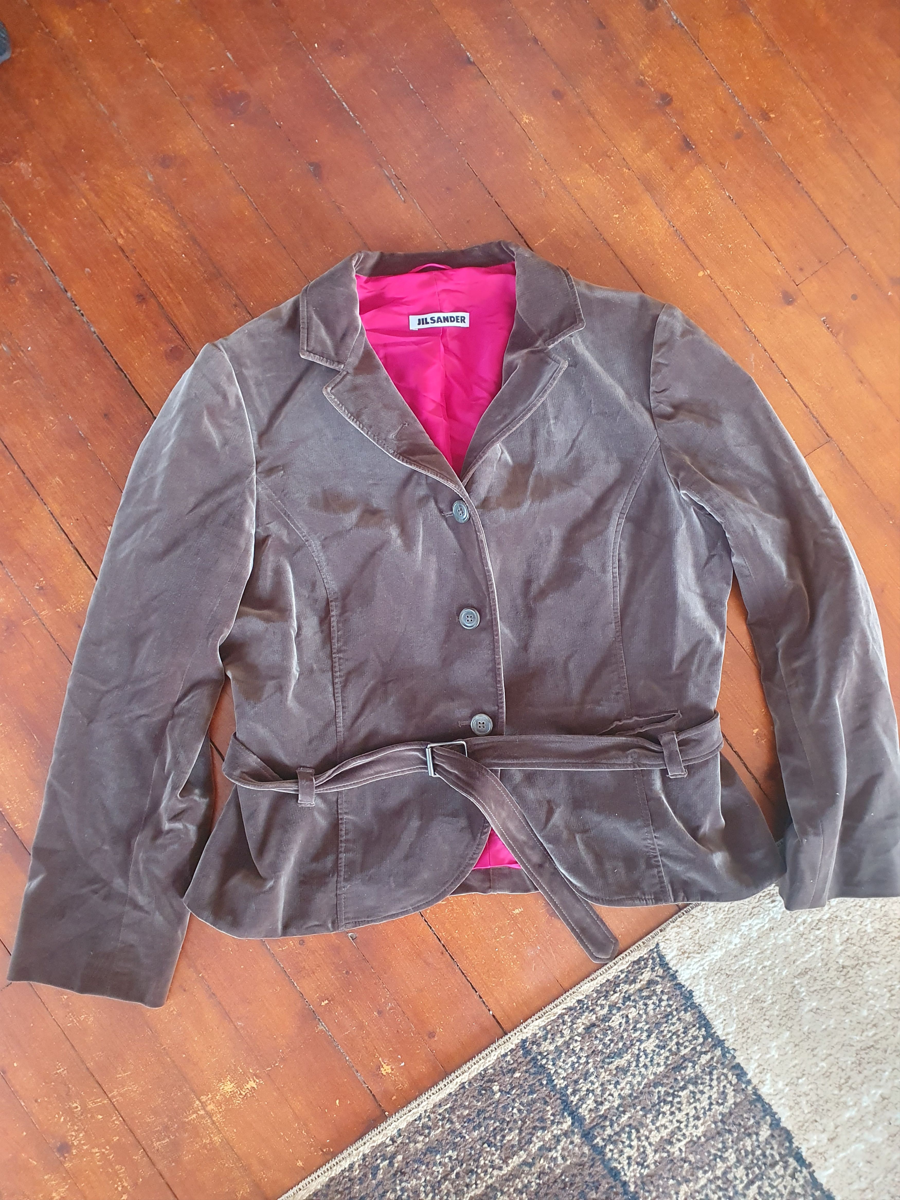 Jil Sander Jil Sander Made in Italy Cotton Plush Belt blazer sz 42 Size M / US 6-8 / IT 42-44 - 1 Thumbnail