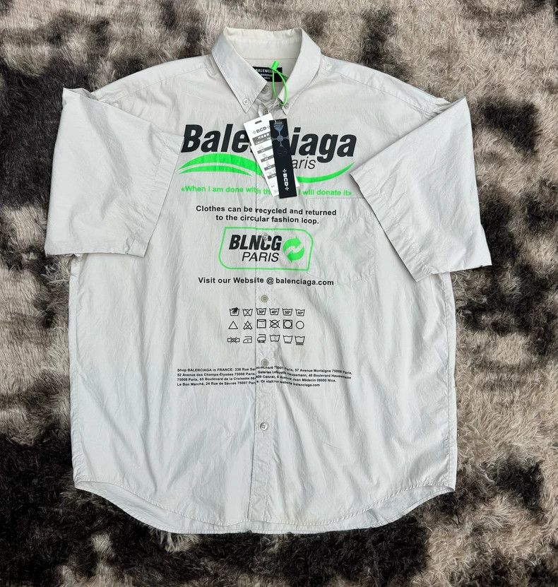 Balenciaga Balenciaga Nvironment-friendly cola shirt short sleeve 2504 Size US XS / EU 42 / 0 - 1 Thumbnail