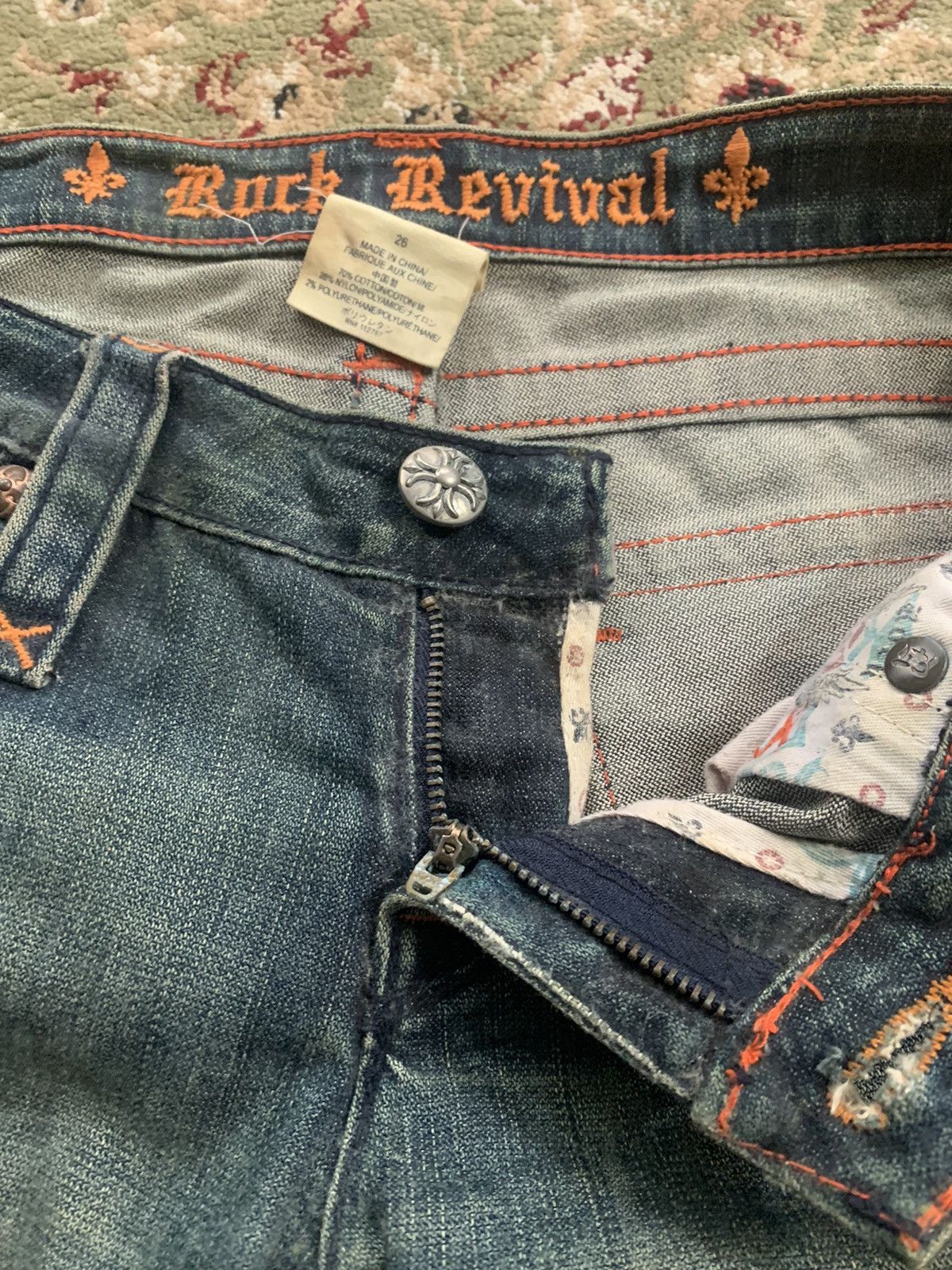 Rock Revival Flared Cyber Goth Style Rock Revival Lowrise Jeans Size US 31 - 8 Thumbnail