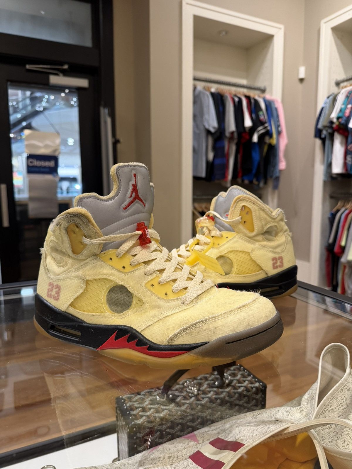 Jordan Brand × Off-White Off-White x Jordan 5 Retro ‘Off-White Sail’ Size US 8.5 / EU 41-42 - 3 Thumbnail