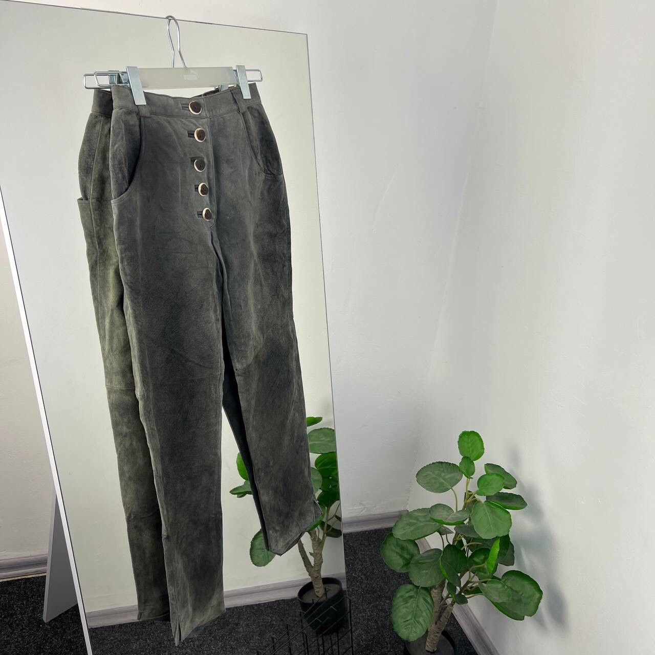 Genuine Leather Archive 90s Vintage Alphorn Goat High Landing Leather Pants Size 26" / US 2 / IT 38 - 1 Thumbnail
