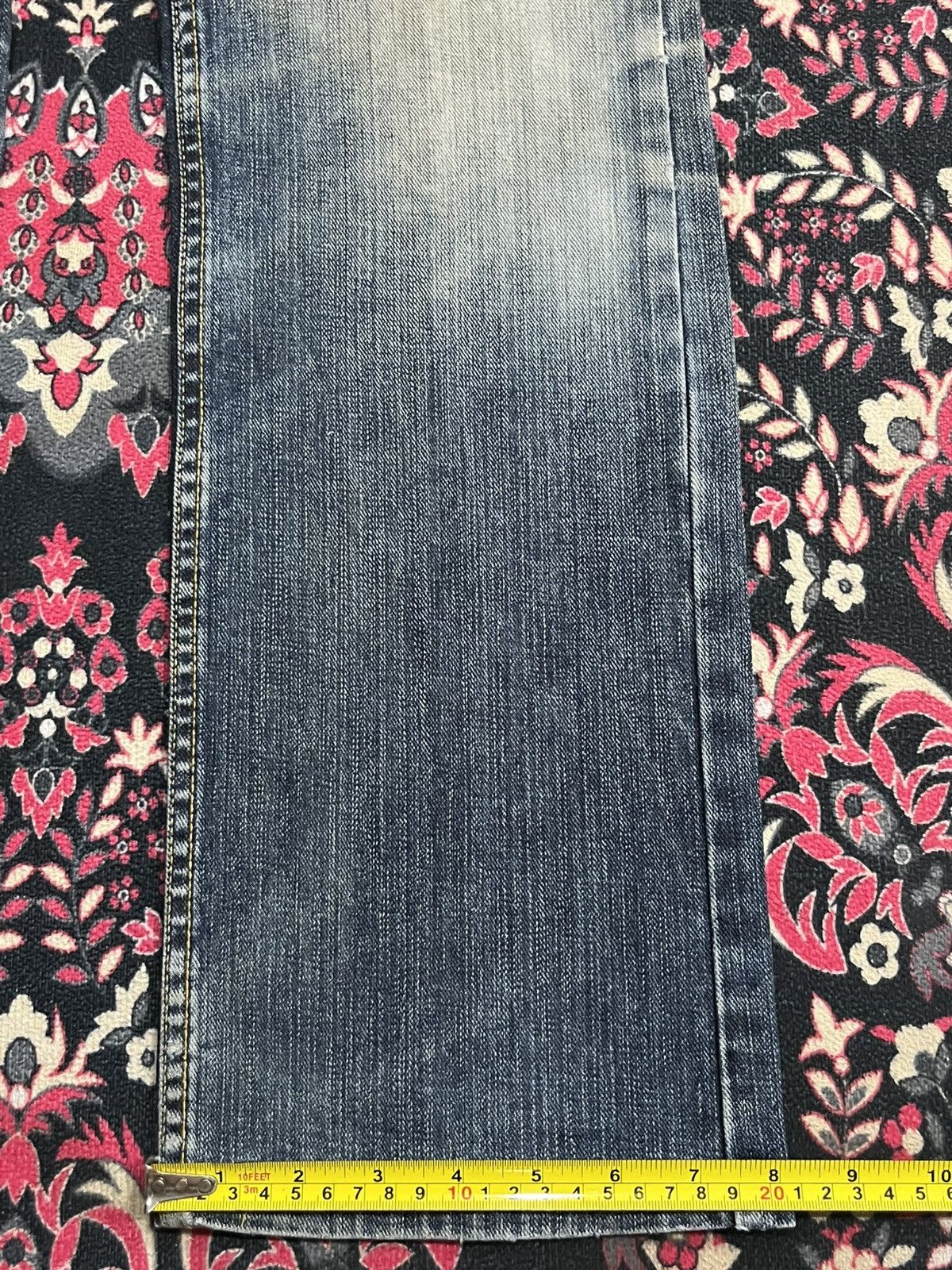Atelier New Regime Atelier Sab Men Rusty Blue Faded Washed Panel Line Jeans Size US 30 / EU 46 - 15 Thumbnail