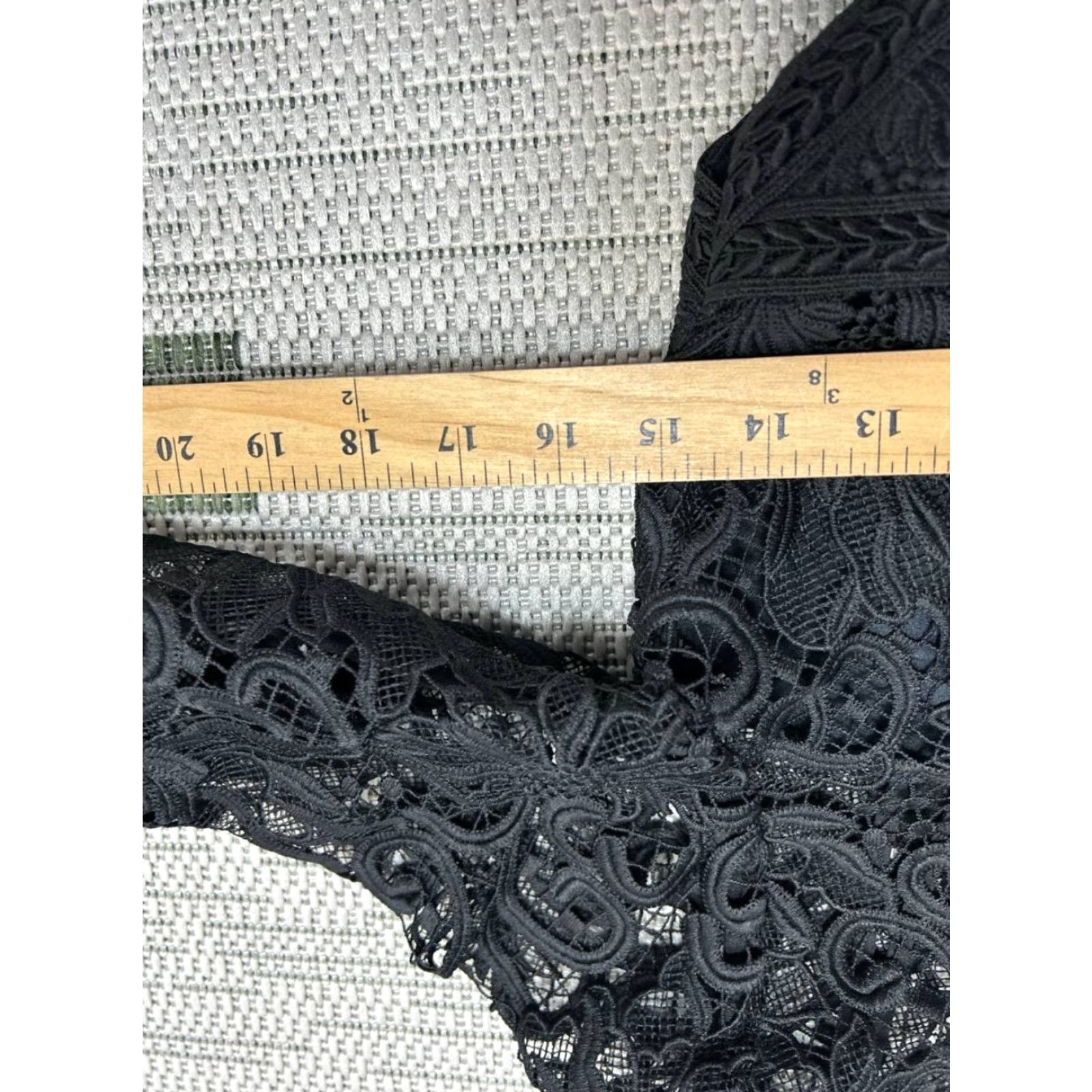 Reiss Reiss Dress Womens Bodycon Lace Black Zip Knee Length V-Neck Floral Long Sleeve 6 - Casual Party/Cocktail Size M / US 6-8 / IT 42-44 - 5 Thumbnail
