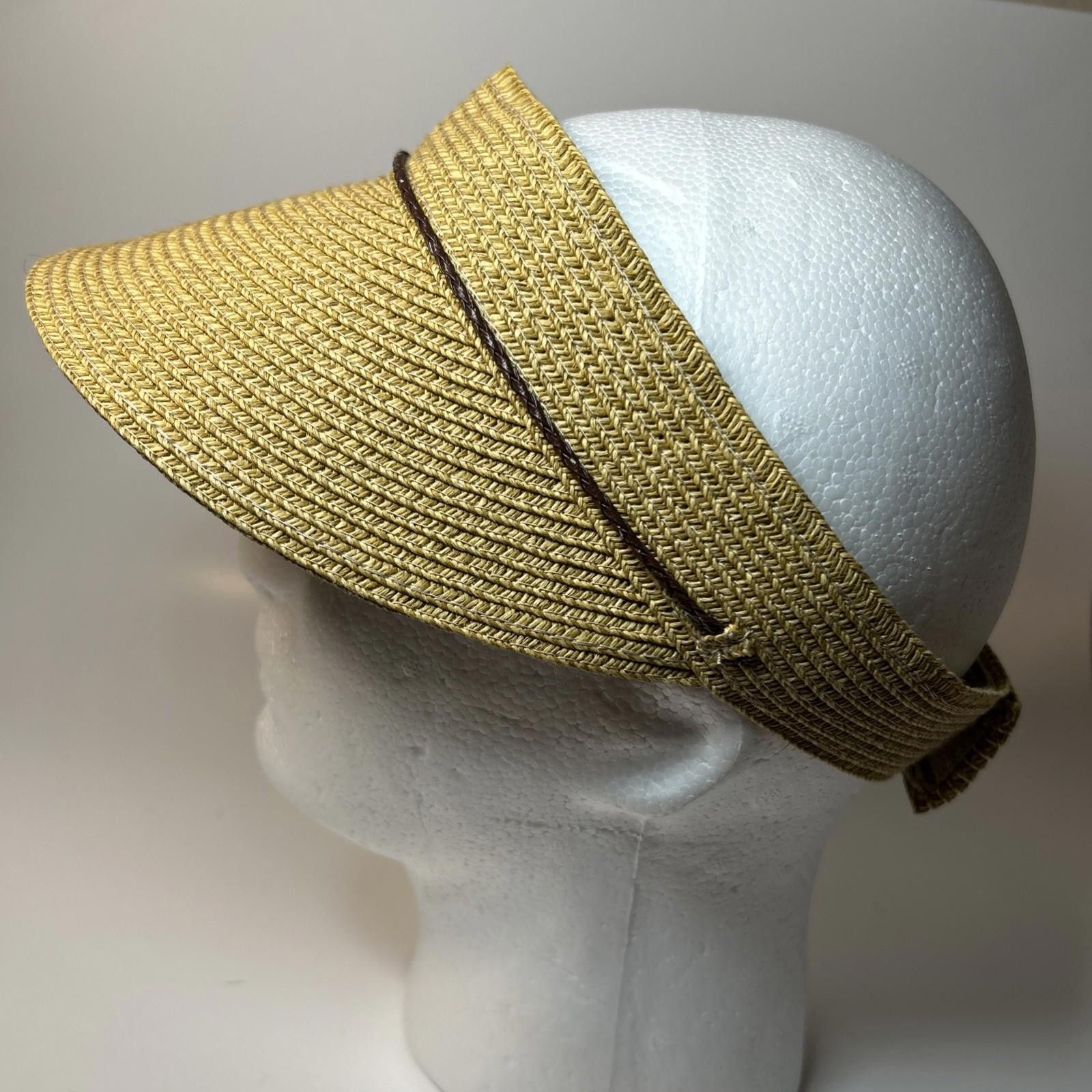 Nine West NINE WEST Straw Bucket Sun Hat Natural Tan Woven Braided Size ONE SIZE - 3 Thumbnail