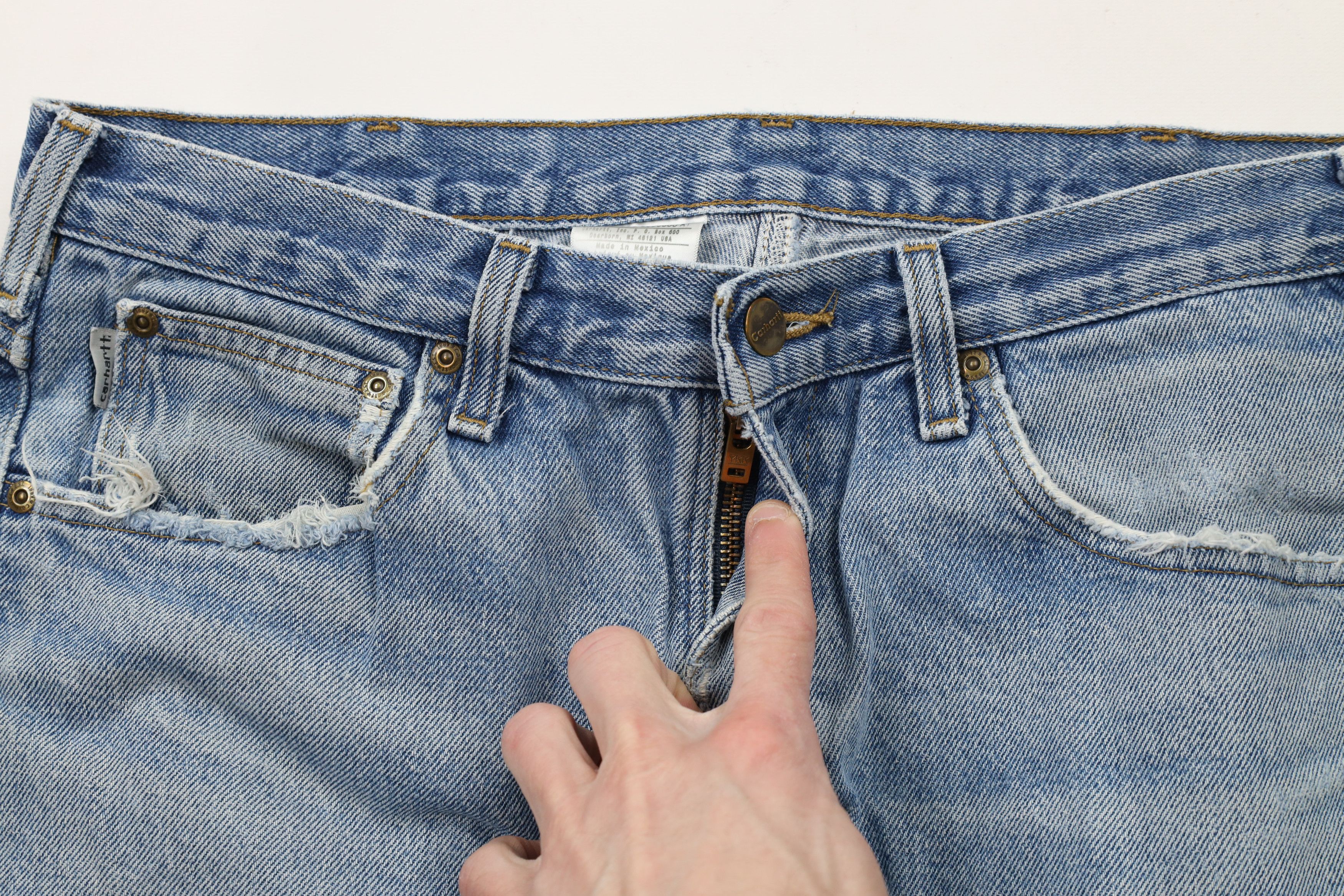 Carhartt × Vintage Vintage Carhartt Spell Out Traditional Fit Denim Jeans Blue Size US 34 / EU 50 - 10 Thumbnail