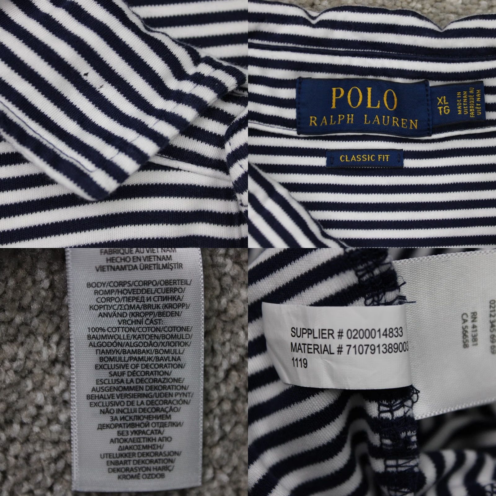 Polo Ralph Lauren Polo Ralph Lauren Shirt Mens XL Black/White Classic Fit Cotton S/S Polo by Ralph Lauren Shirt, Regular, Logo, Preppy (Vintage: No) Size US XL / EU 56 / 4 - 8 Thumbnail