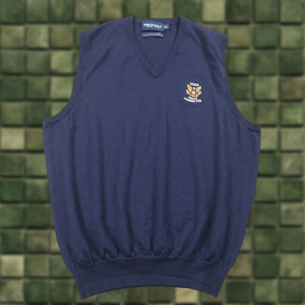 Polo Ralph Lauren Polo Ralph Lauren Sweater Vest Mens Large Blue Merino Wool USGA Rules Golf Vest Size US L / EU 52-54 / 3 - 1 Thumbnail