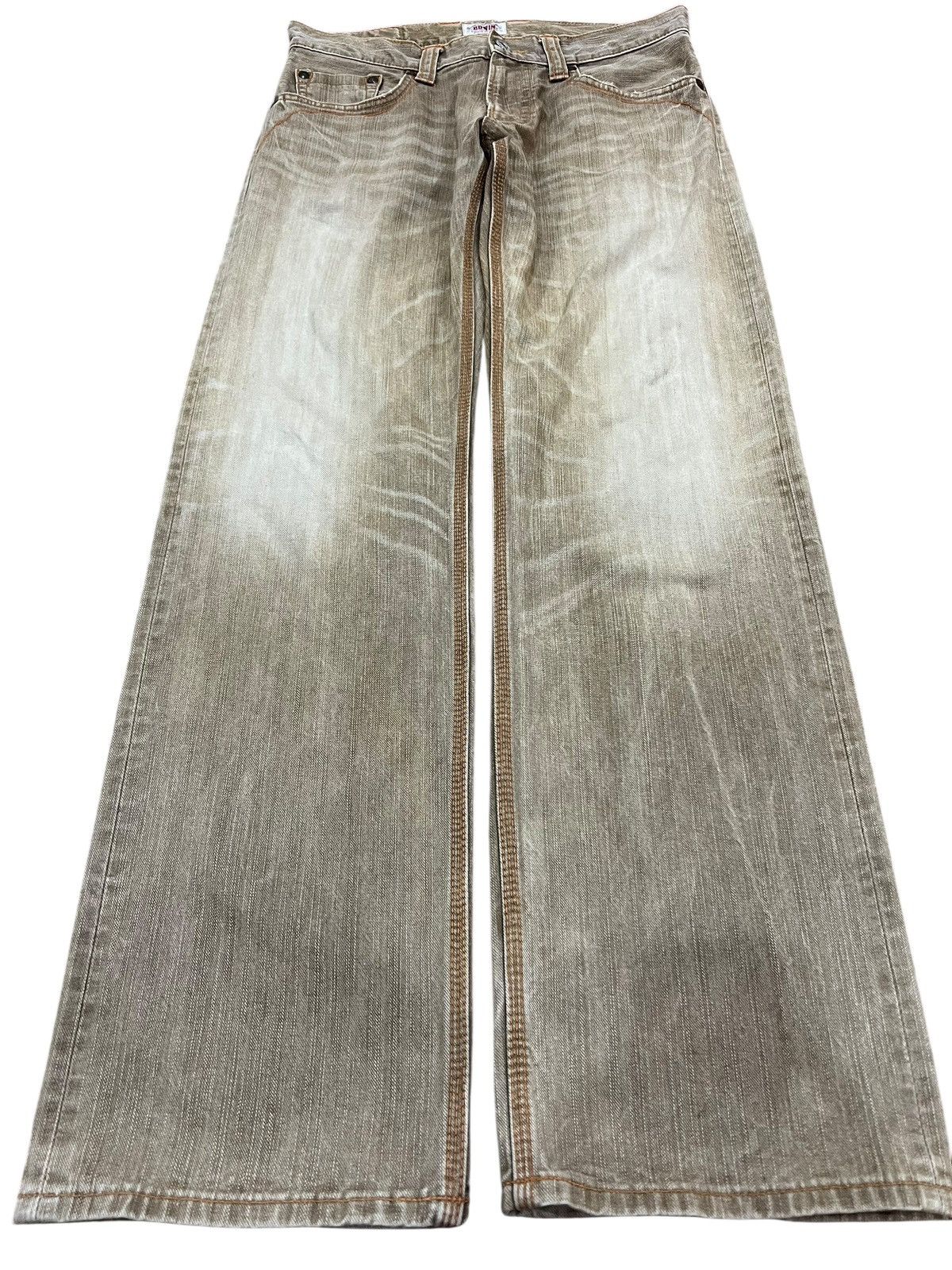 Edwin 💥Flare💥Vintage Edwin Exclusive Design Brown Faded Denim Jean Size US 32 / EU 48 - 1 Thumbnail