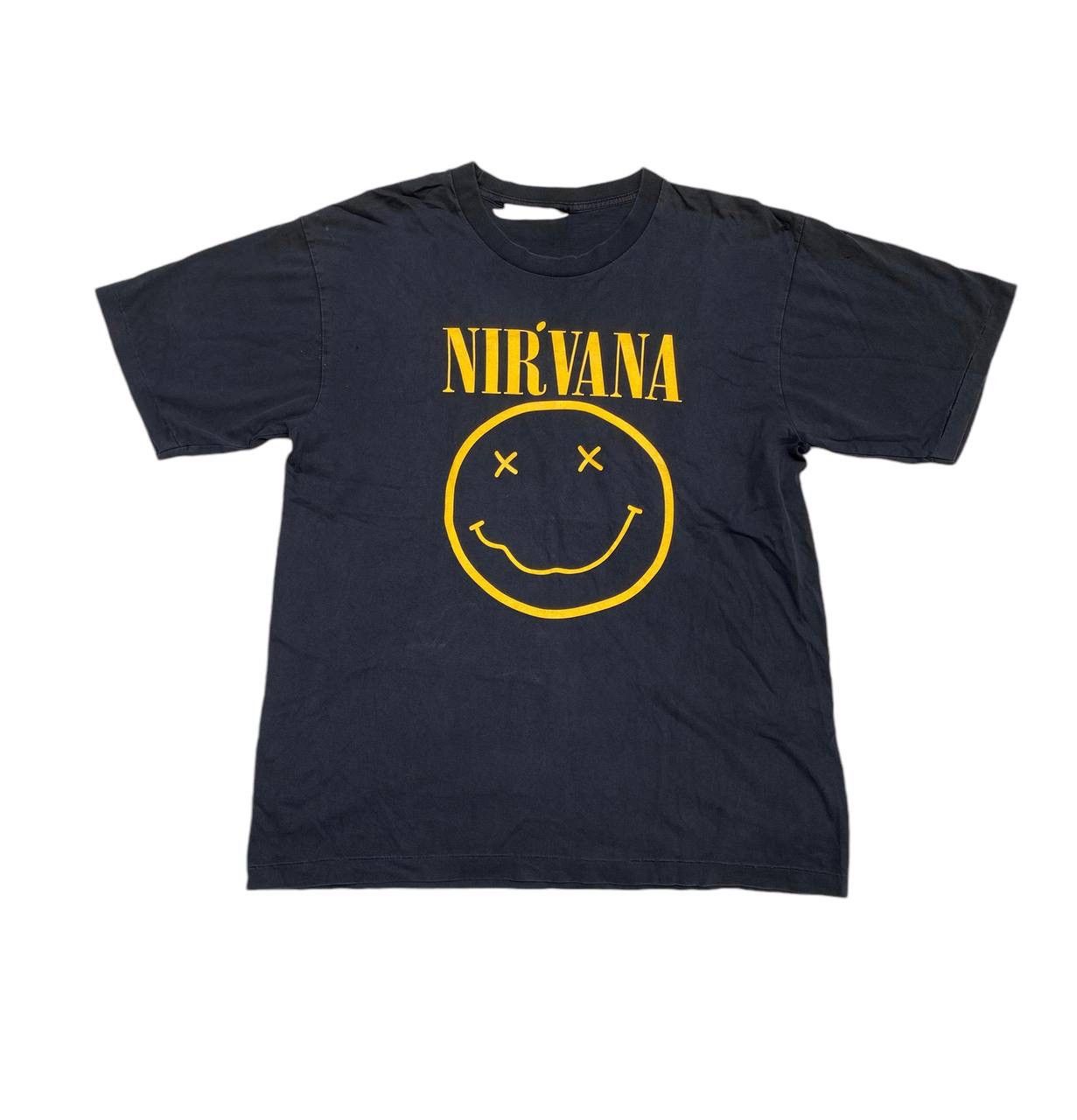 Band Tees × Nirvana Vintage 90s Nirvana Nevermind Single Stitch Distressed Tee Size US L / EU 52-54 / 3 - 1 Thumbnail