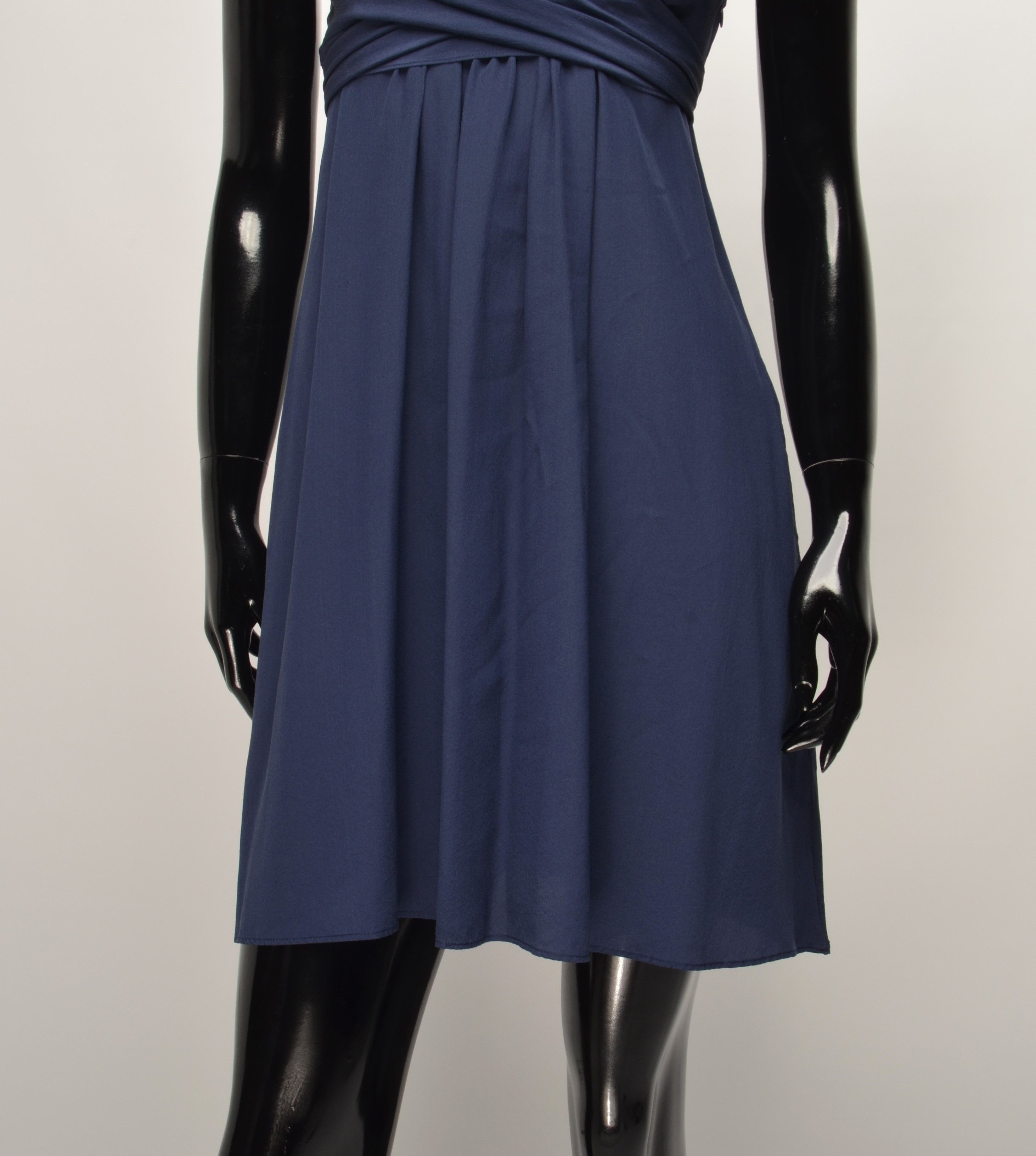 Armani Armani Exchange Navy Silk Mini Dress Size XS / US 0-2 / IT 36-38 - 3 Thumbnail