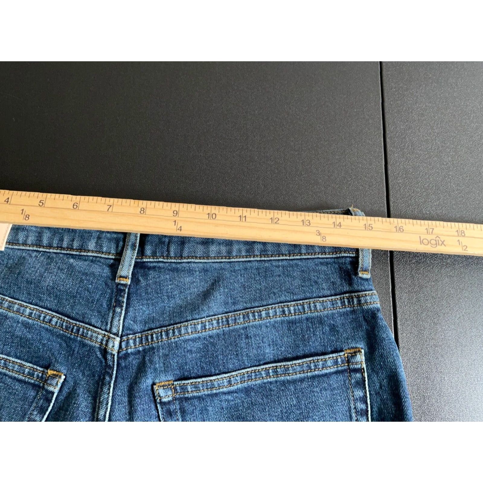 Everlane Everlane High Rise Straight Leg Jeans Women's 29 Blue Denim Regular Fit Size 29" - 5 Thumbnail