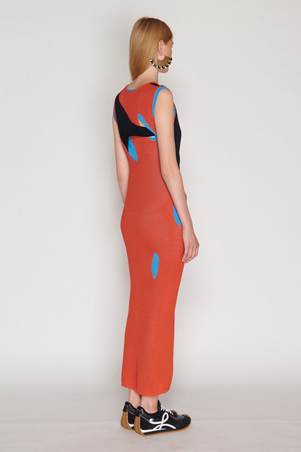 Loewe Last Size Loewe Cut Out Midi Dress in Orange/Blue/Black Size M / US 6-8 / IT 42-44 - 6 Thumbnail
