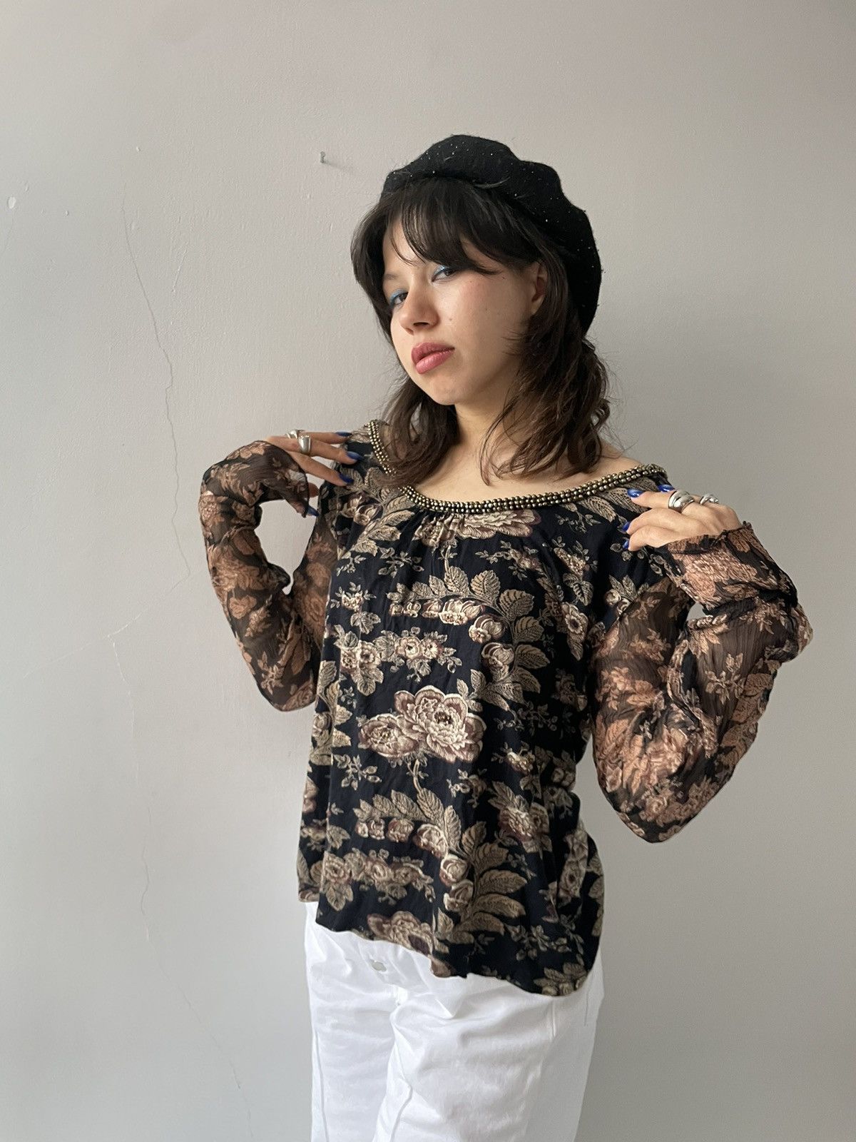 Vintage Derhy blouse Size M / US 6-8 / IT 42-44 - 1 Thumbnail
