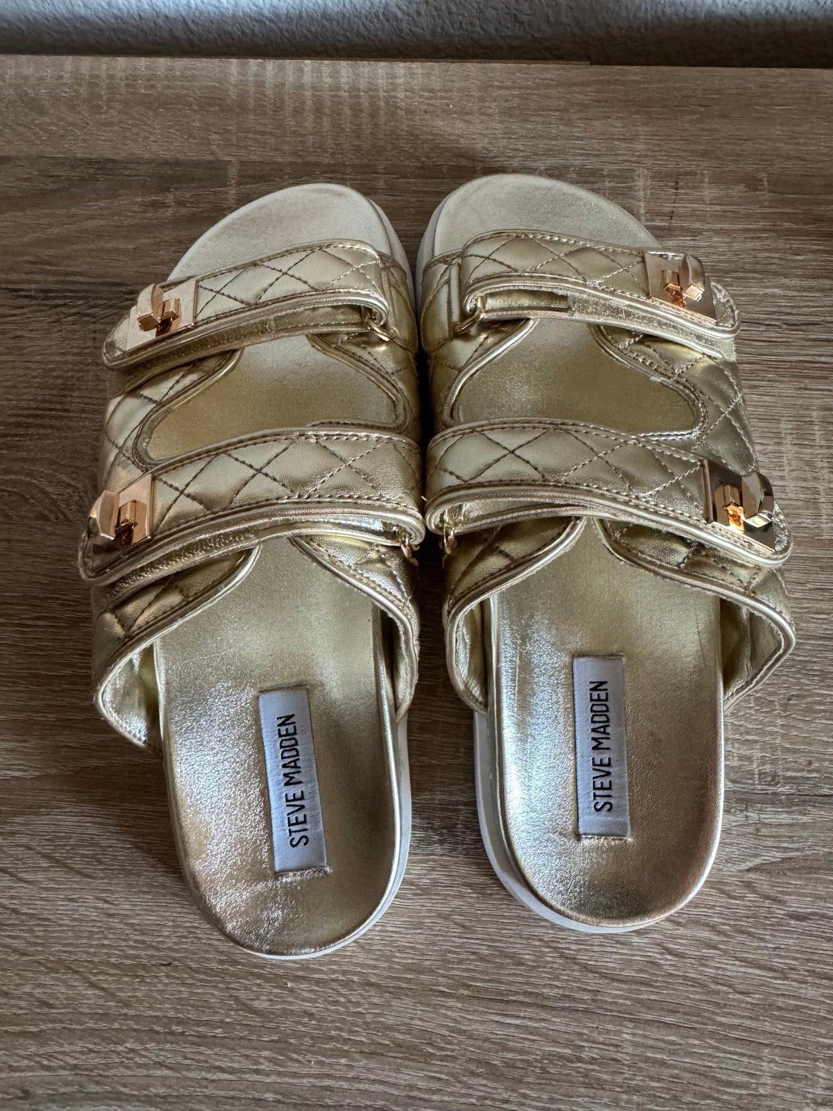 Steve Madden Steve Madden Schmona Gold Slide | Women’s Size 9.5 Size US 9.5 / IT 39.5 - 3 Thumbnail