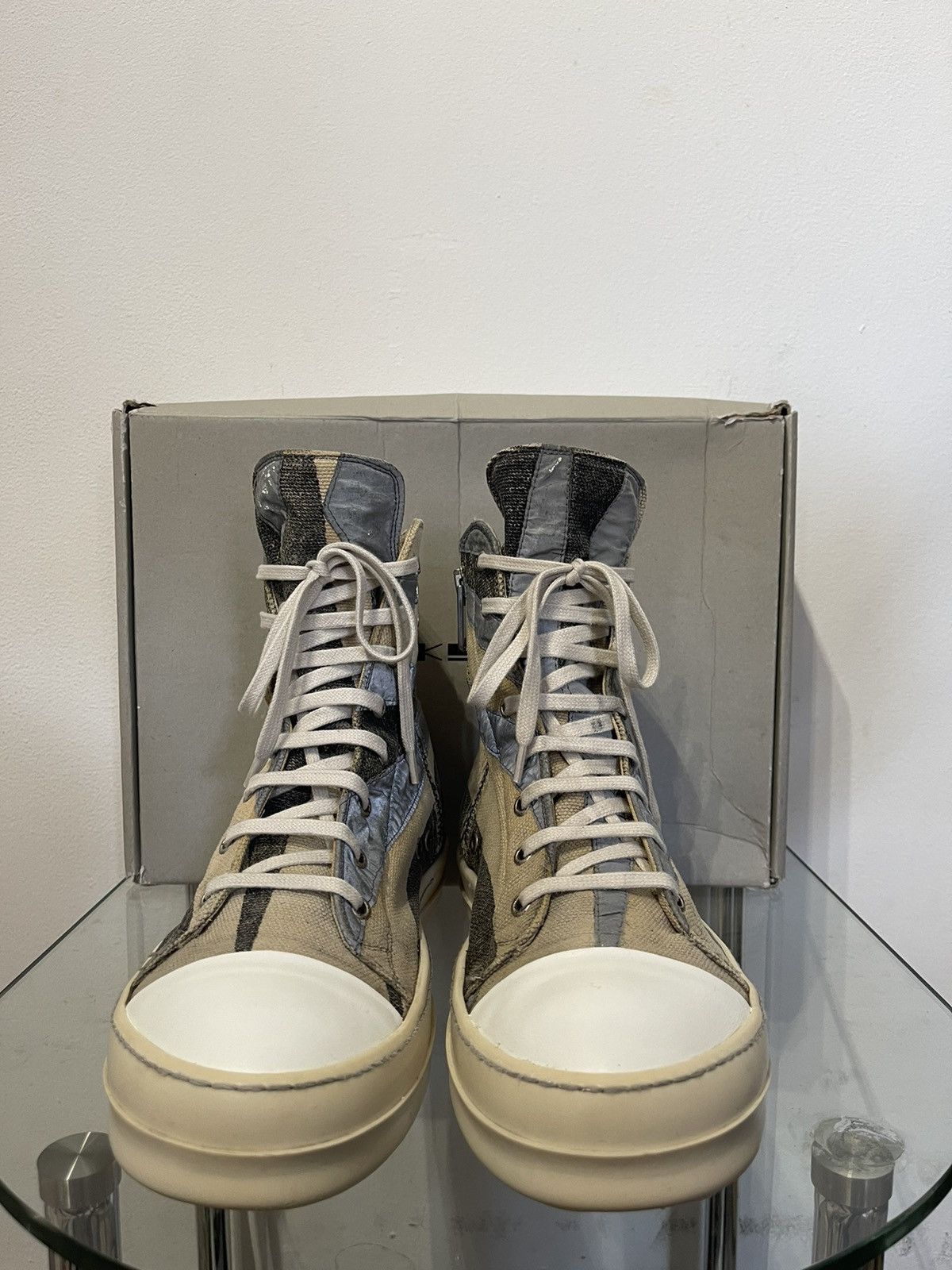 Rick Owens Rick Owens Drkshdw 2015 Reflective 3M Ramones High Size US 9.5 / EU 42-43 - 2 Thumbnail