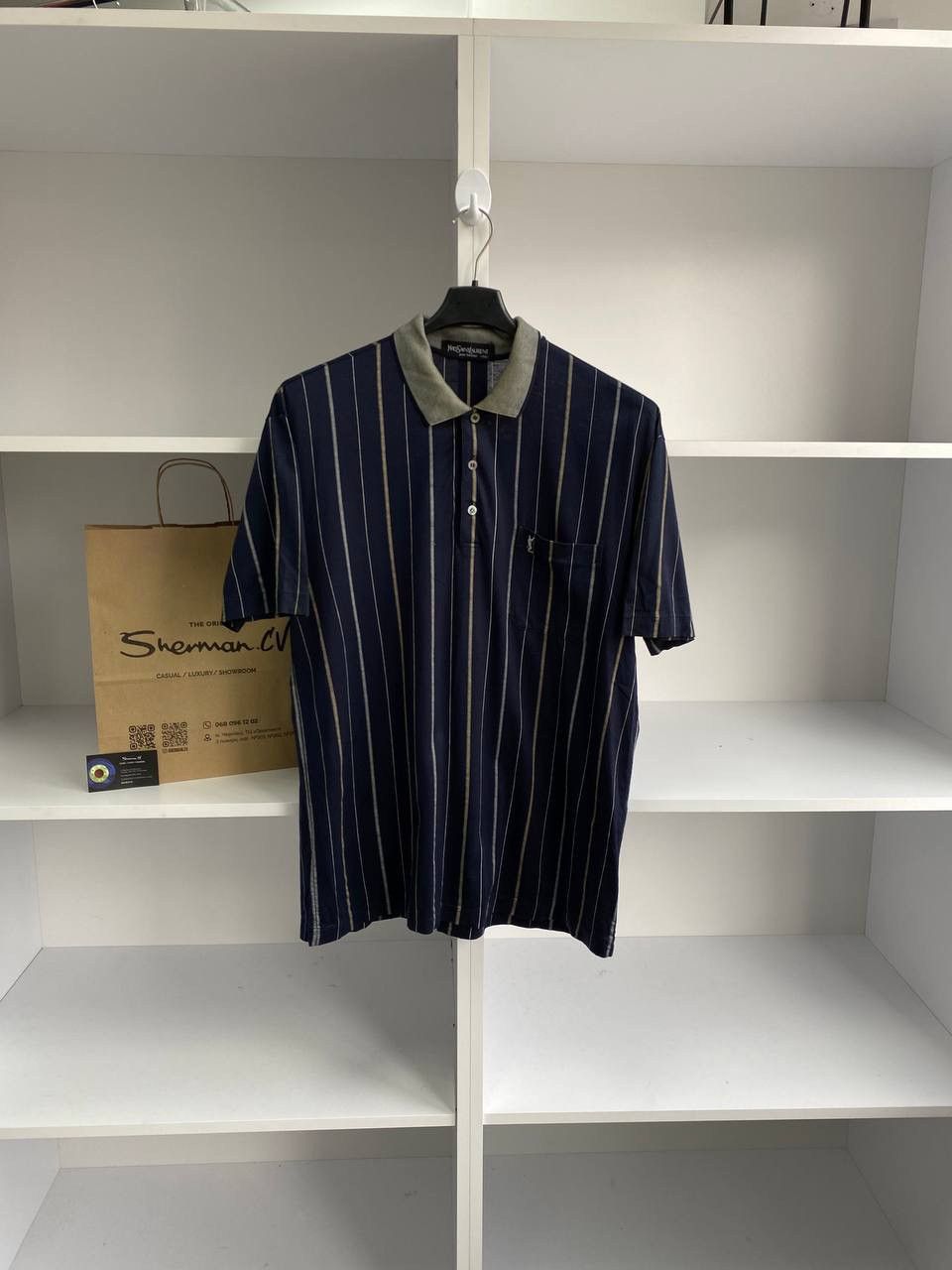 Vintage × Yves Saint Laurent Vintage Yves Saint Laurent Polo Tee Shirt Size US L / EU 52-54 / 3 - 1 Thumbnail