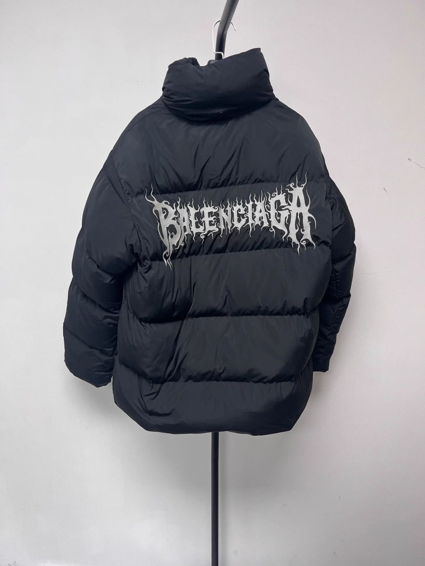Balenciaga Balenciaga logo stand collar zip men's black jacket Size US M / EU 48-50 / 2 - 2 Thumbnail