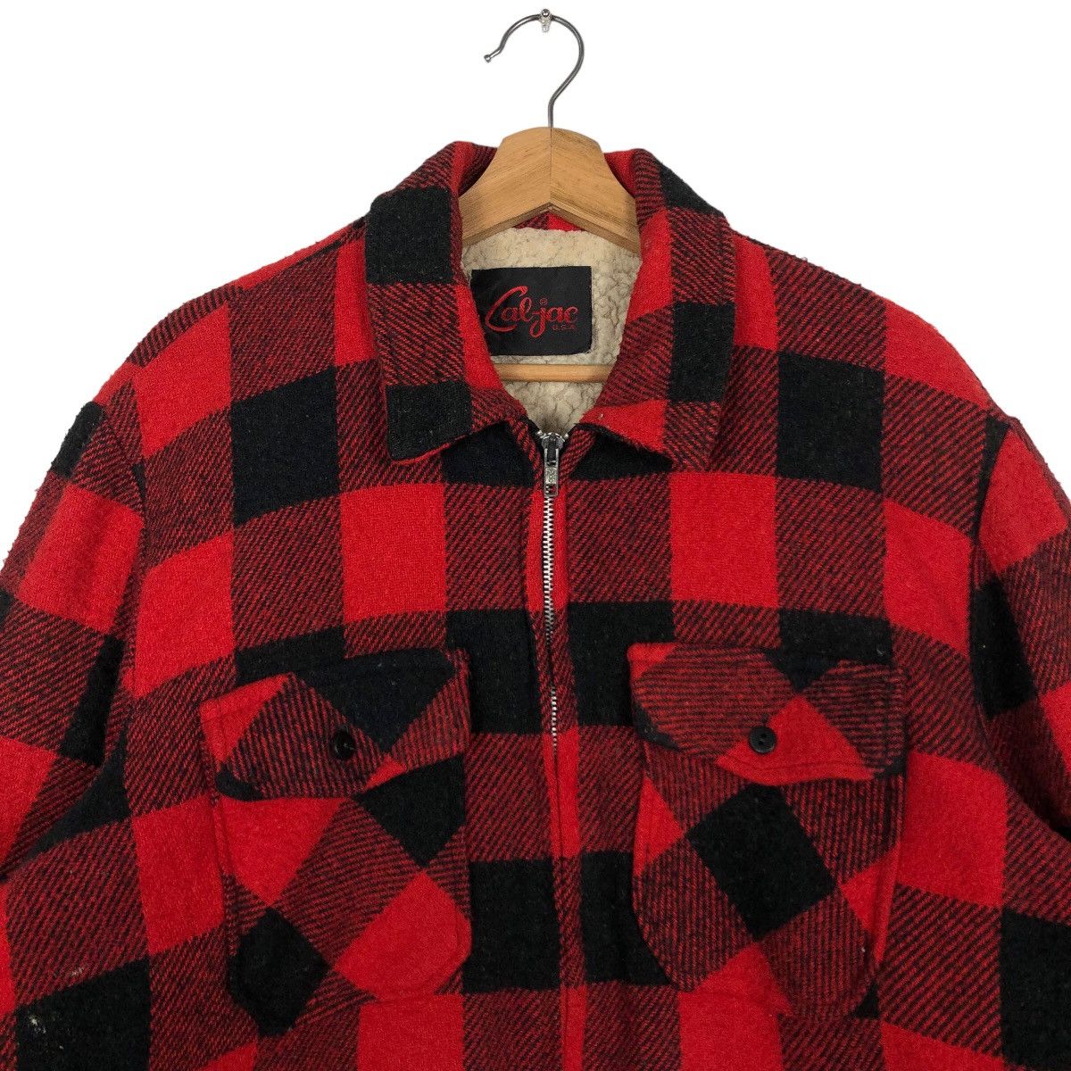 Japanese Brand 🔥Vintage 90’s Cal-Jac USA Checked Tartan Design Wool Jacket Size US M / EU 48-50 / 2 - 2 Thumbnail