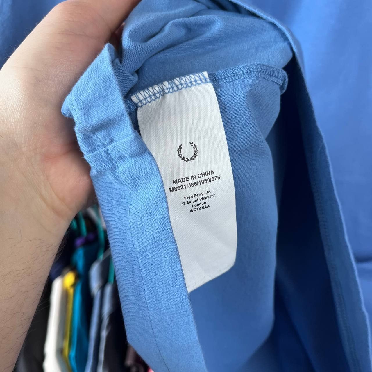 Fred Perry Fred Perry Blue Cental Logo Tshirt Size L Size US L / EU 52-54 / 3 - 7 Thumbnail