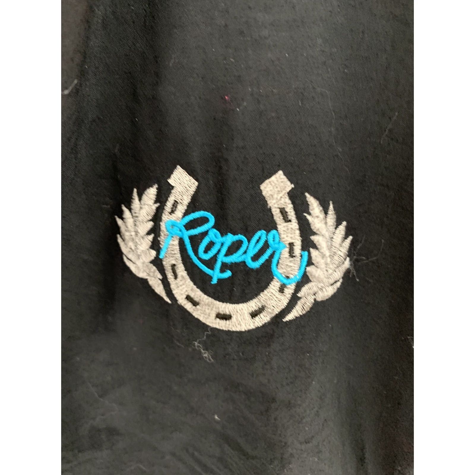 Roper VINTAGE ROPER Jacket Men's L Blue USA Embroidered Full Zip Nylon Size US L / EU 52-54 / 3 - 4 Thumbnail