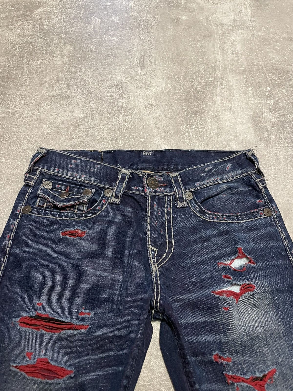 True Religion × Vintage Vintage True Religion Distressed Denim Shorts Size 30 Size US 30 / EU 46 - 3 Thumbnail
