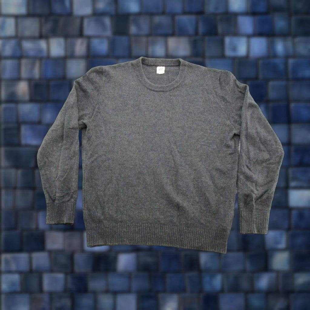 Gap Gap Pullover Sweater Men Medium Knit Wool Gray Size US M / EU 48-50 / 2 - 1 Thumbnail