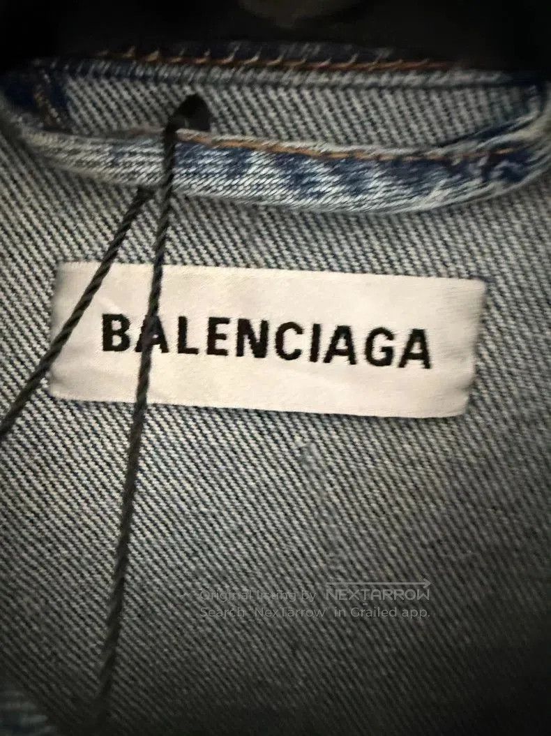 Balenciaga Balenciaga Logo Print Blue Denim Jacket. Size US M / EU 48-50 / 2 - 3 Thumbnail