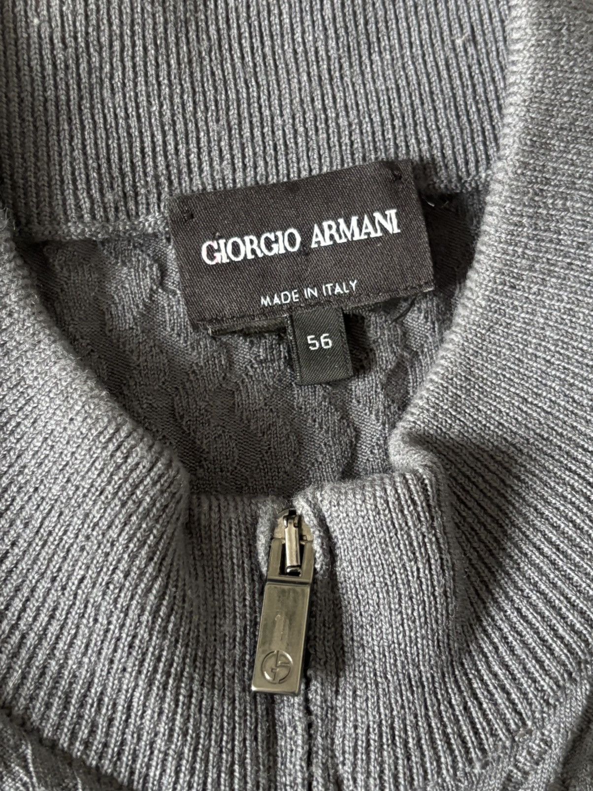 Giorgio Armani Giorgio Armani Knit Zip Sweater Size US XL / EU 56 / 4 - 5 Thumbnail