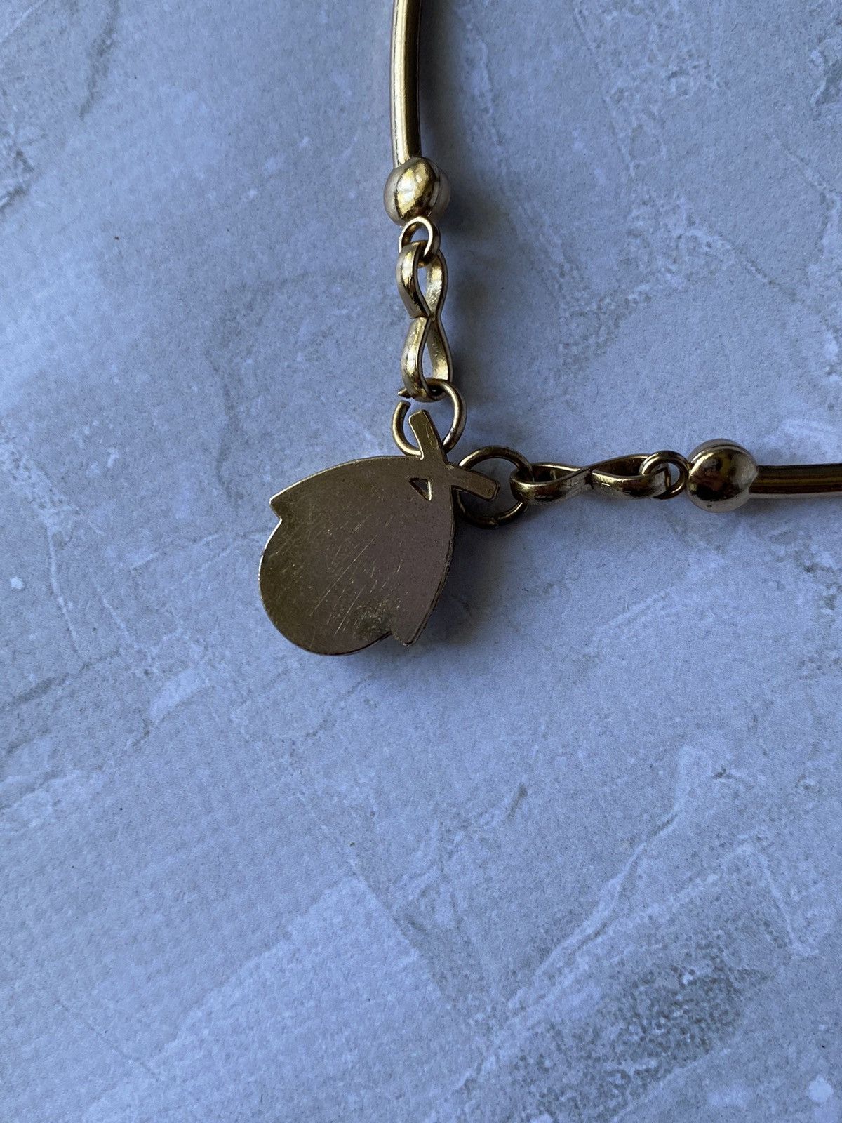 Japanese Brand × Jewelry Vintage Gold Tone Teardrop Crystal Pendant Necklace Size ONE SIZE - 8 Thumbnail