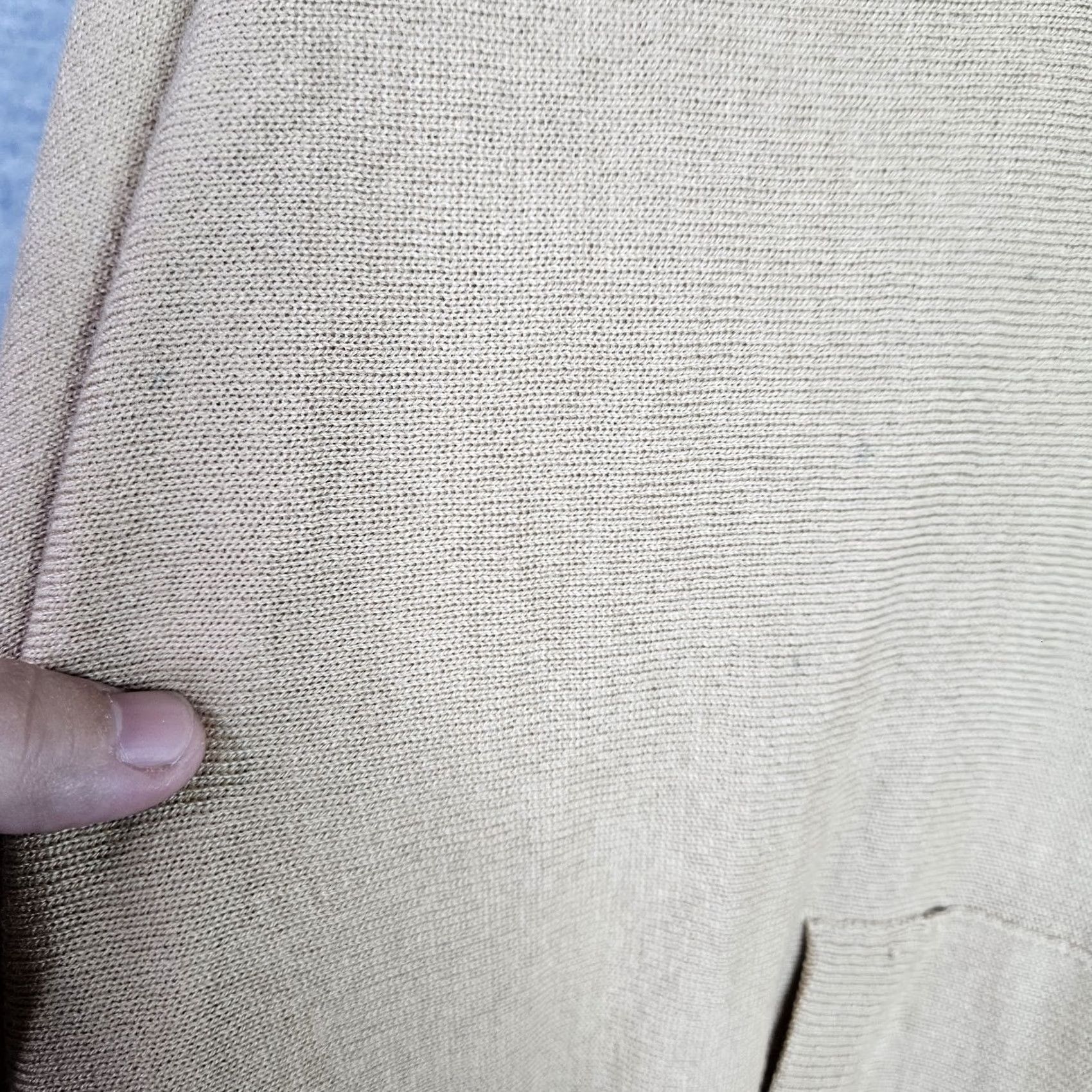 Vintage Remain Sweater Hoodie Women L Beige Knit Crew Neck Pockets Button Pullover All Seasons 80s Modern Size L / US 10 / IT 46 - 4 Thumbnail