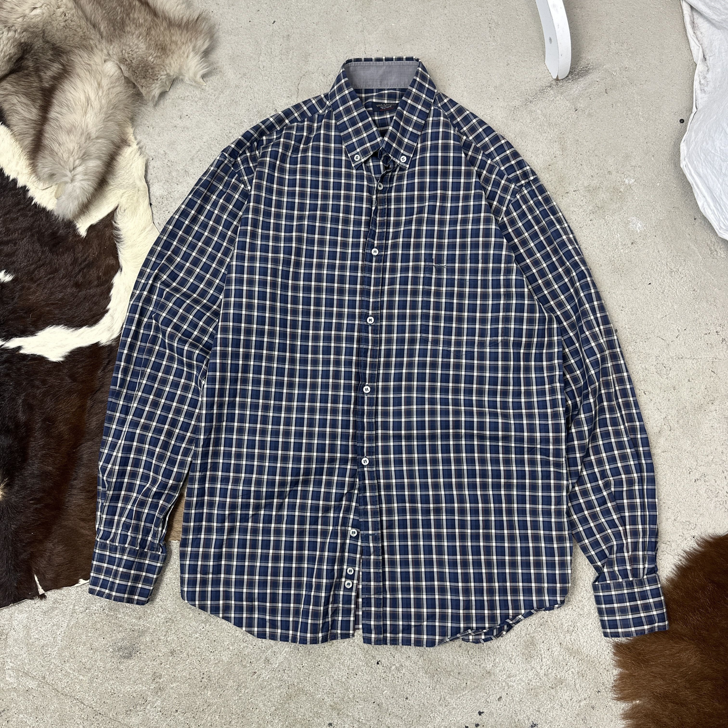 Paul & Shark Vintage Gingham Button Down Paul&Shark Shirt 00s Size US XL / EU 56 / 4 - 1 Thumbnail